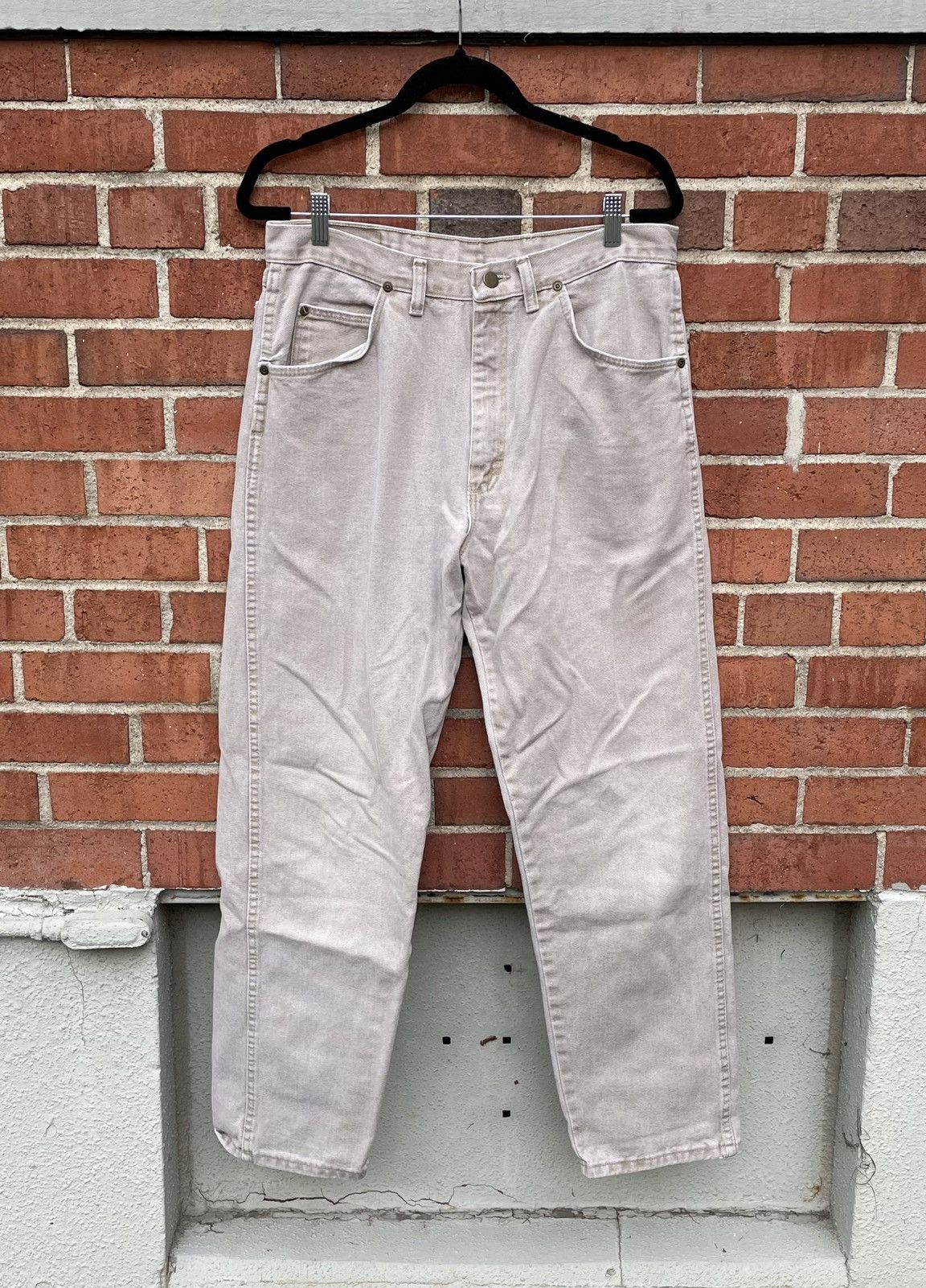 Wrangler Vintage 90s Wrangler Denim Beige Straight Leg Jeans Size US 34 / EU 50 - 1 Thumbnail
