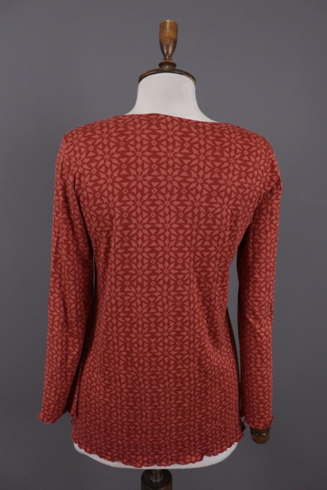 Designer Gudrun Sjorden Red Printed Tunic Shirt Size Size S Size S / US 4 / IT 40 - 7 Thumbnail