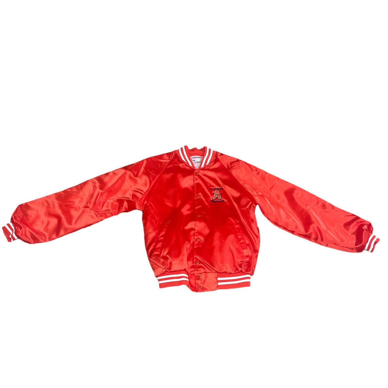 Vintage Vintage Auburn Satin Jacket Orange Alumni Majorette M/L Size US M / EU 48-50 / 2 - 3 Thumbnail