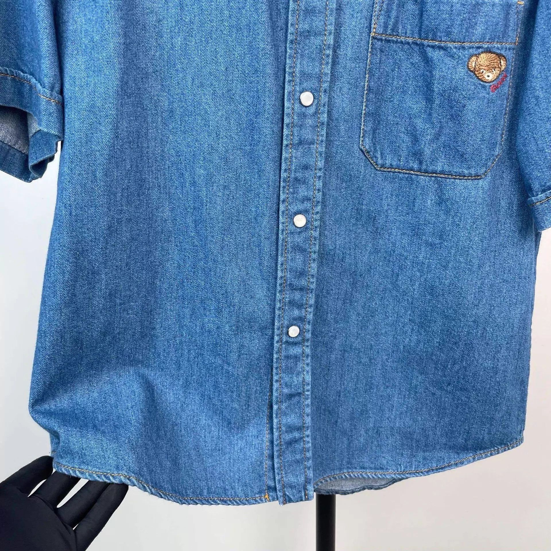Gucci Gucci denim short-sleeve blue jacket 46 Size US S / EU 44-46 / 1 - 8 Thumbnail