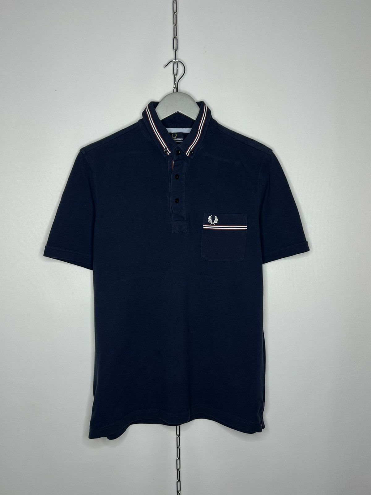 Fred Perry stussy polo shirt サイズ42 Fred Perry Stussy Polo Shirt Short Sleeve Logo Back Print 42