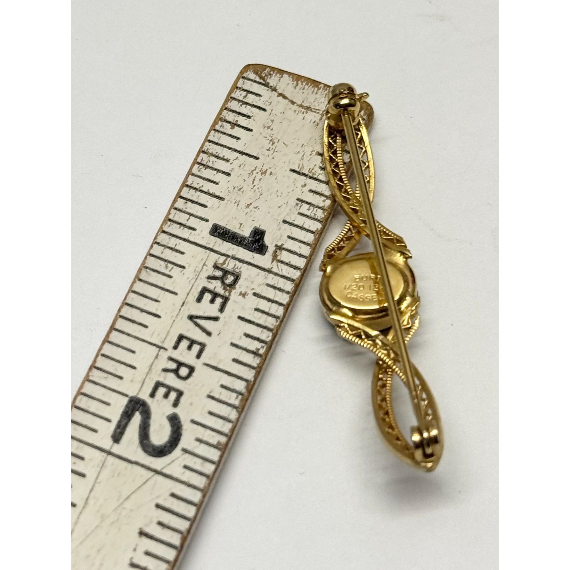 Vintage Vintage Burt Cassell Gold Filled Brooch Bar Pin Size ONE SIZE - 5 Thumbnail