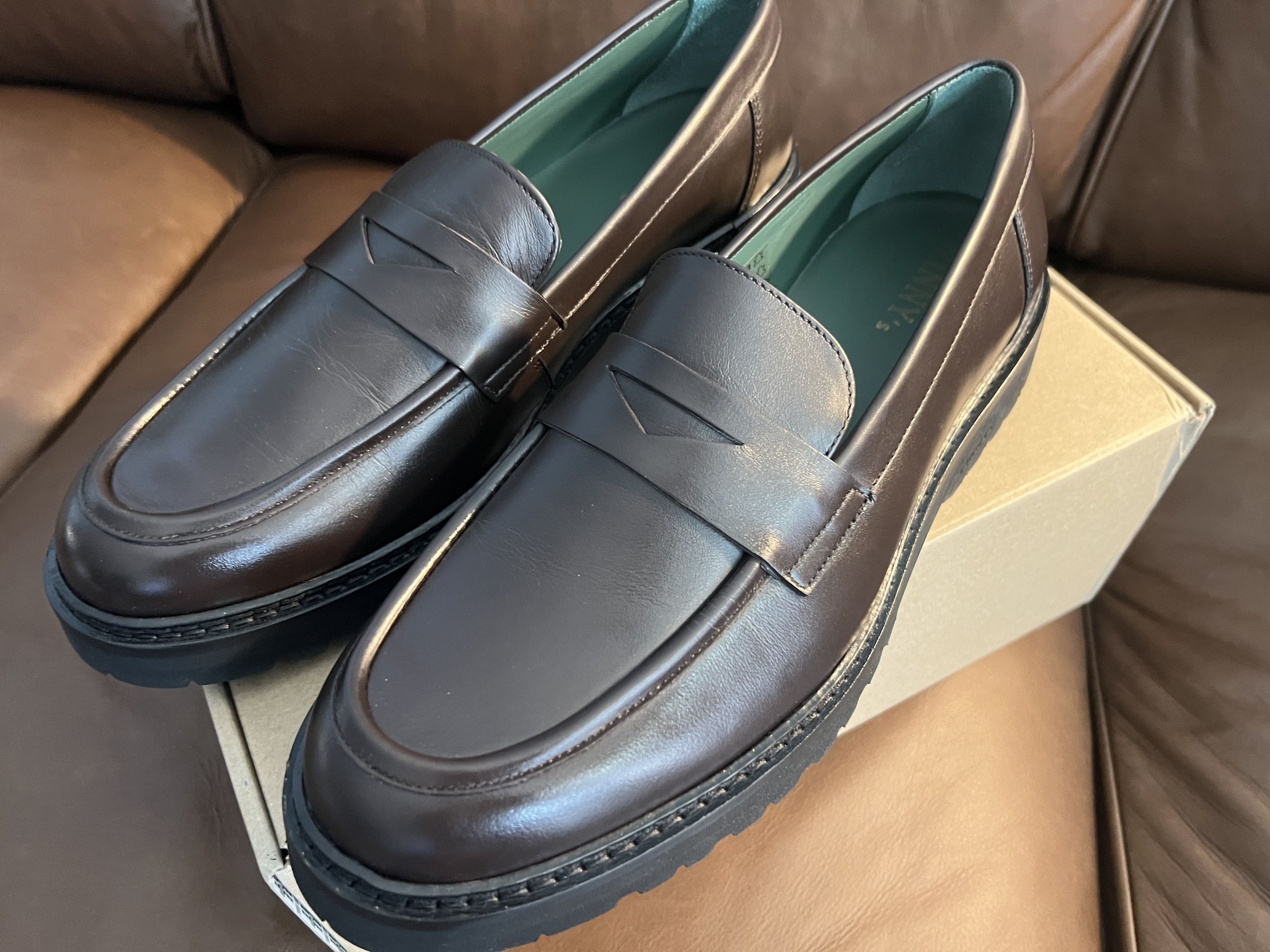 image of Vinnys Vinny's Richee Penny Loafer in Brown, Men's (Size 11)