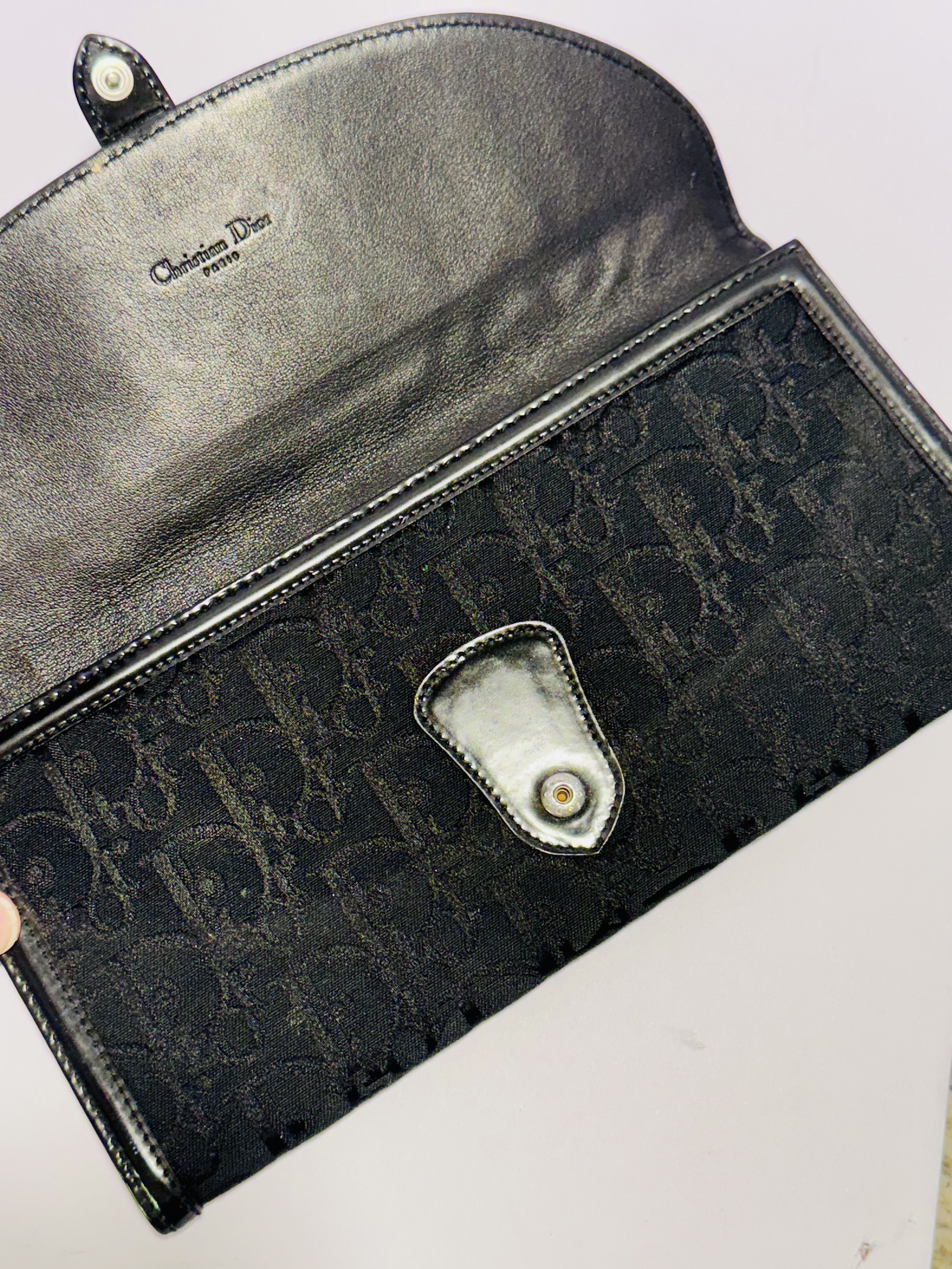 Dior Vintage Black Christian Dior Monogram Trotter Wallet/Handbag Size ONE SIZE - 4 Thumbnail