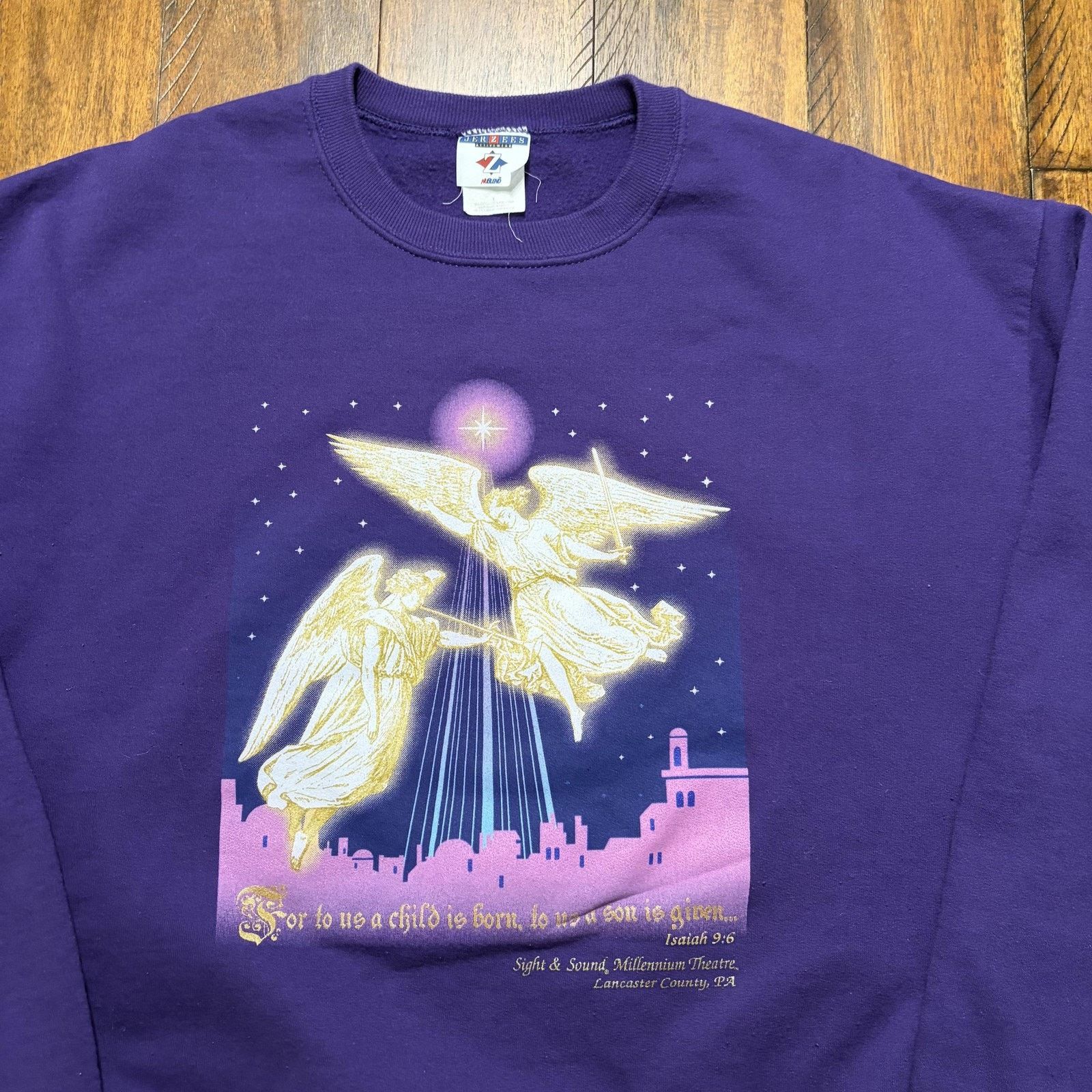 Jerzees Jerzees Sweatshirt L Fleece Angels Christmas Sight & Sound Size US L / EU 52-54 / 3 - 3 Thumbnail