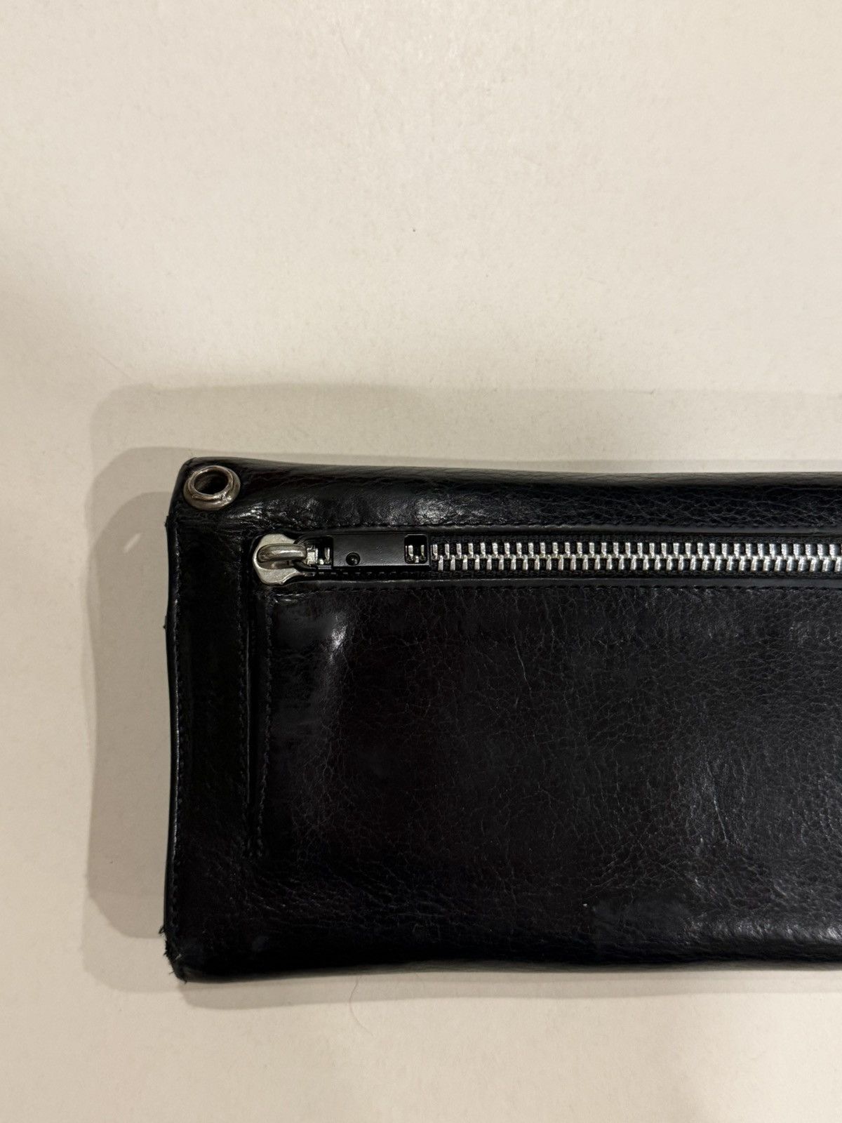 Chrome Hearts Chrome Hearts Wave Wallet Silver Cross Balls Black Leather Size ONE SIZE - 6 Thumbnail