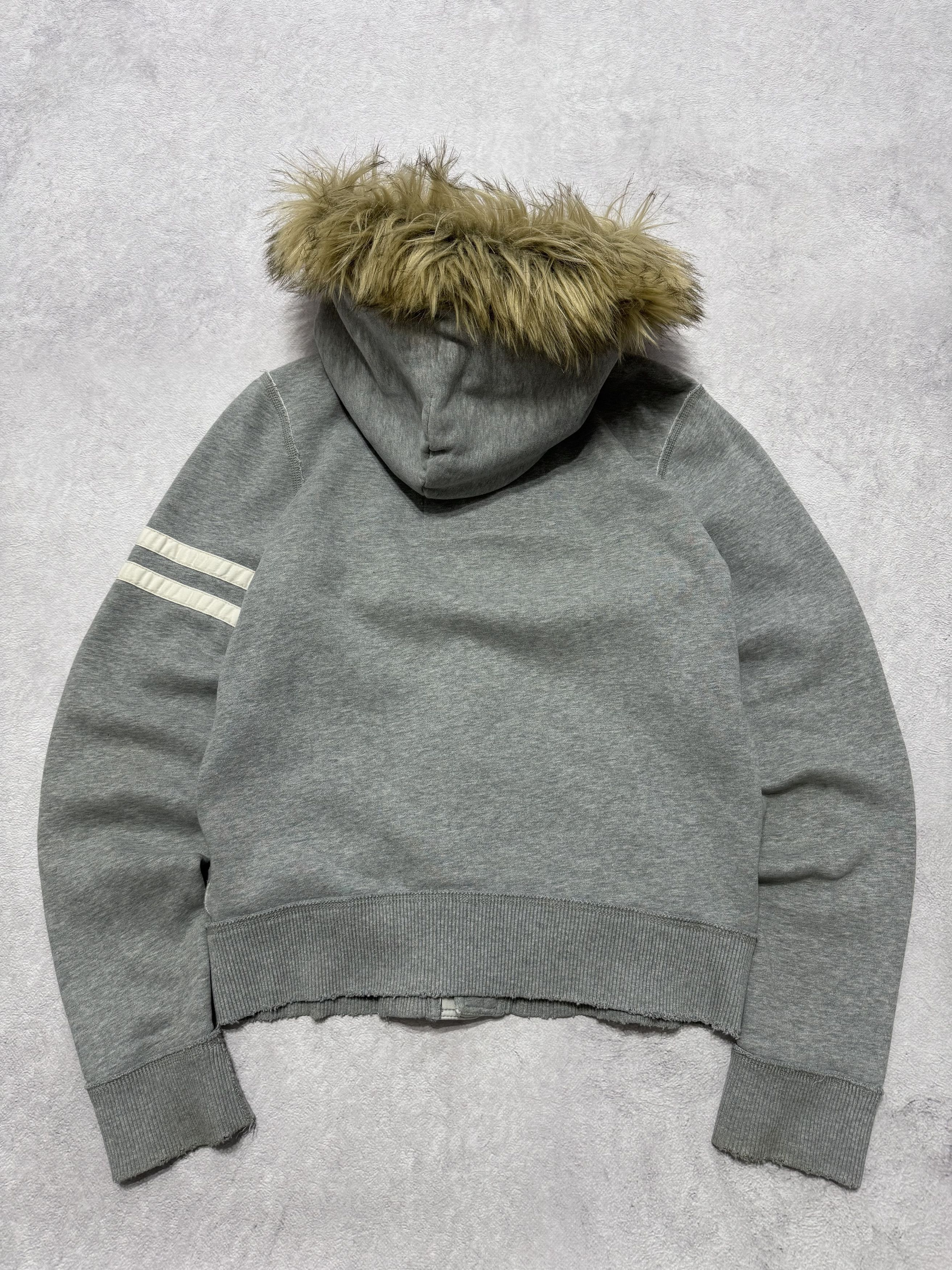 Abercrombie & Fitch 2000s Vintage Abercrombie & Fitch Button-Up Fur Hoodie Size US S / EU 44-46 / 1 - 8 Thumbnail