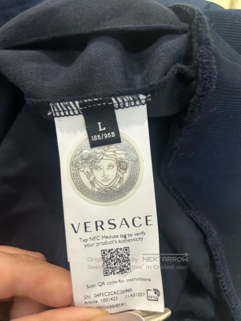 Versace Versace Black stitching with blue stripes Size US L / EU 52-54 / 3 - 2 Thumbnail