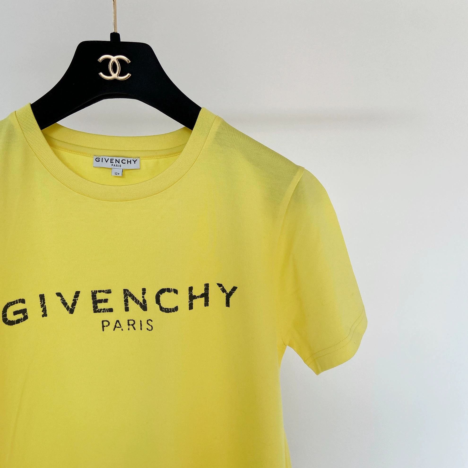 Givenchy Givenchy Yellow Logo 12+ Tee Size XXS / US 00 / IT 34 - 3 Thumbnail