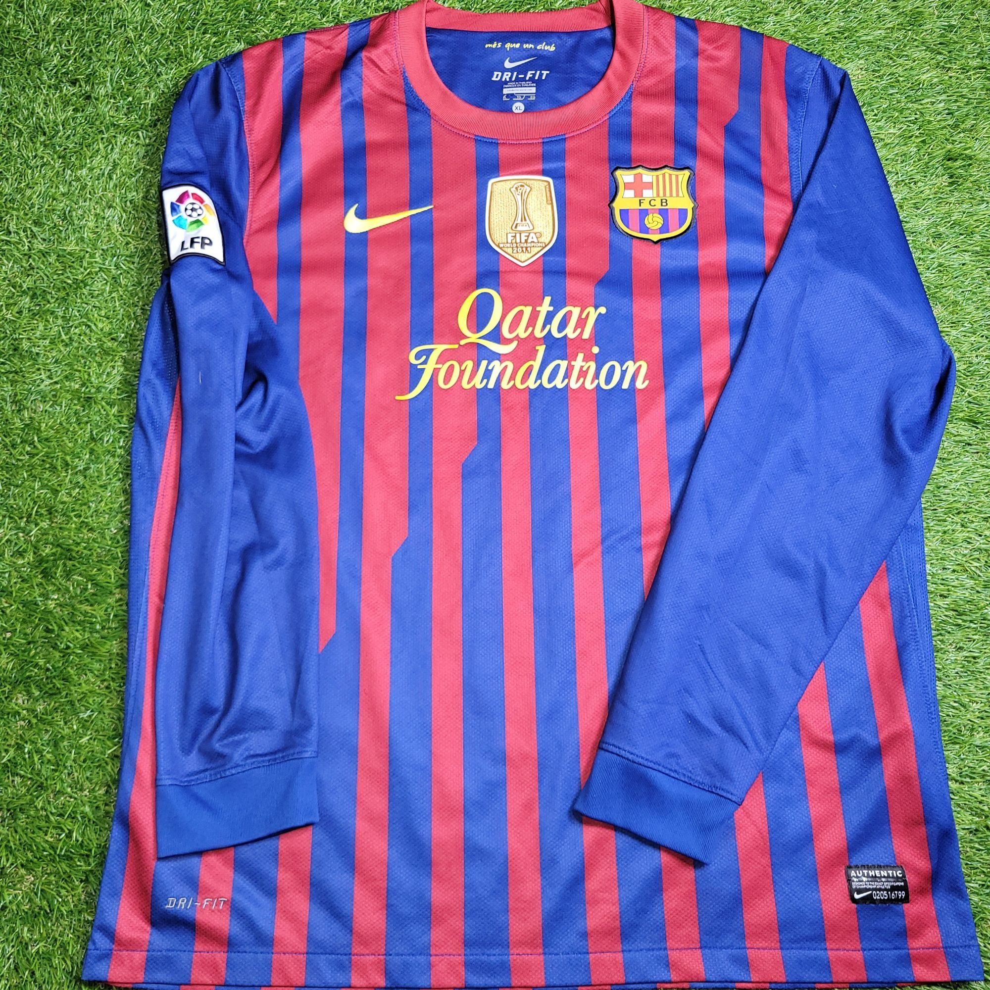 Nike Messi Barcelona 2011 2012 Long Sleeve Soccer Jersey Shirt XL Size US XL / EU 56 / 4 - 2 Thumbnail
