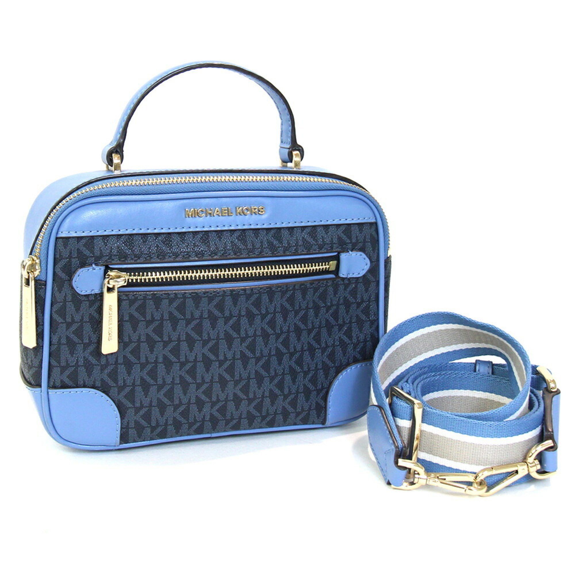Michael Kors Michael Kors Handbag 35T9GTFC2B Blue PVC Leather Shoulder Bag Striped Women's MICHAEL KORS Size ONE SIZE - 1 Thumbnail