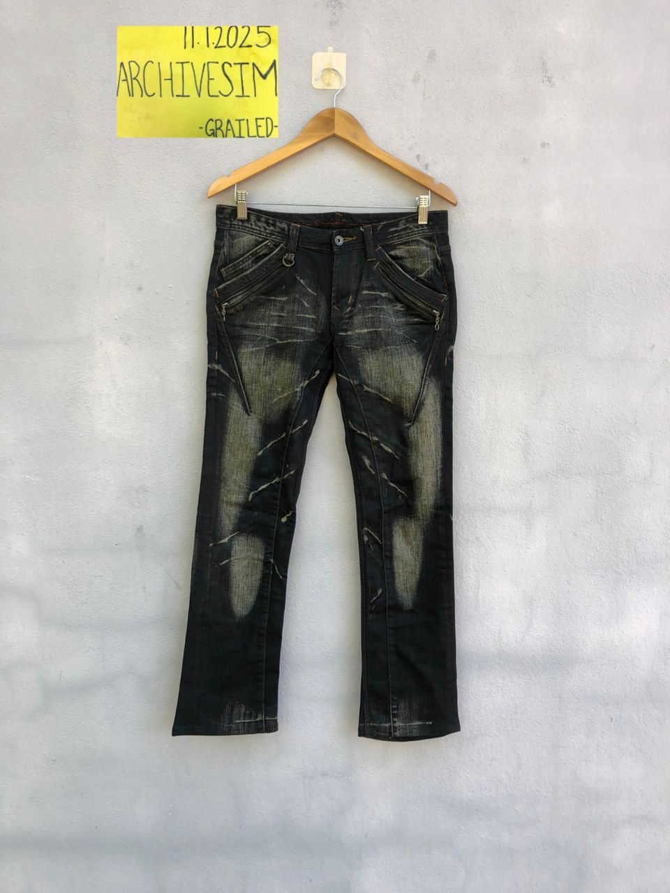 Nicole Club Nicole Club Flare Washed Biker Jeans Size US 28 / EU 44 - 2 Thumbnail