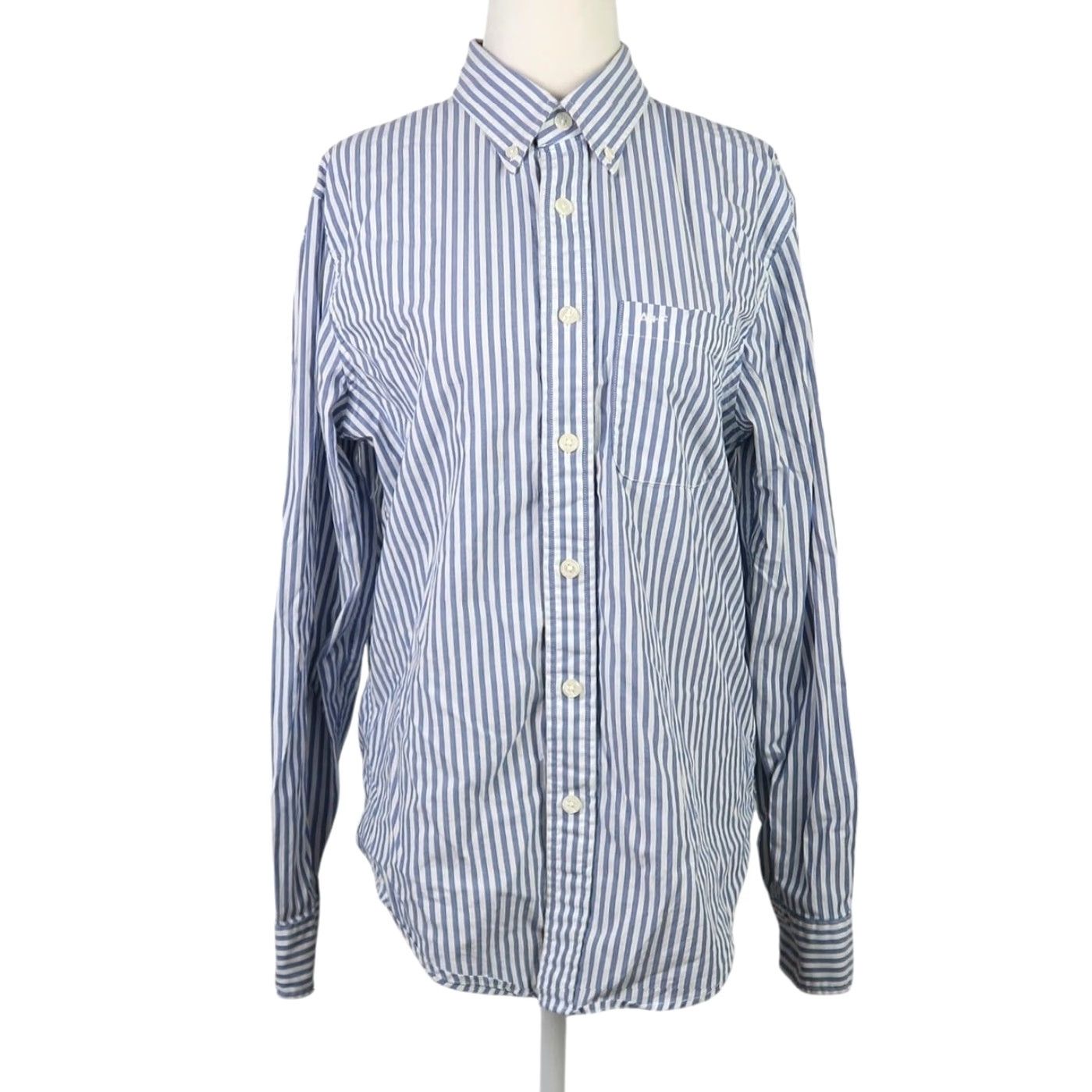 Abercrombie & Fitch Abercrombie & Fitch blue and white stripe button-down shirt Mens S Dress Shirt Long Sleeve Cotton Striped Casual Workwear Size US S / EU 44-46 / 1 - 2 Thumbnail