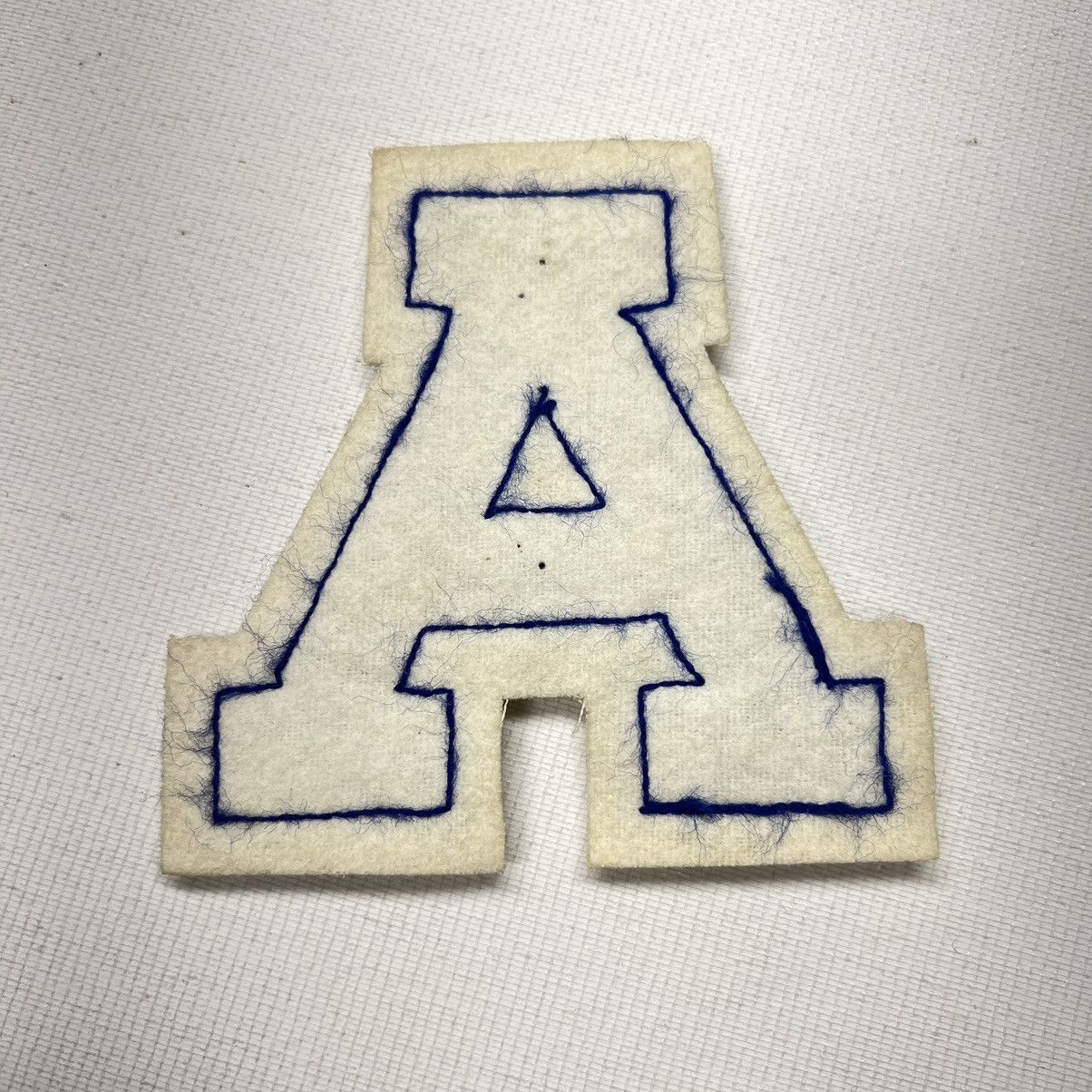 Vintage Letterman Varsity Patch Letter A Blue Chenille Felt Sports Size ONE SIZE - 7 Thumbnail