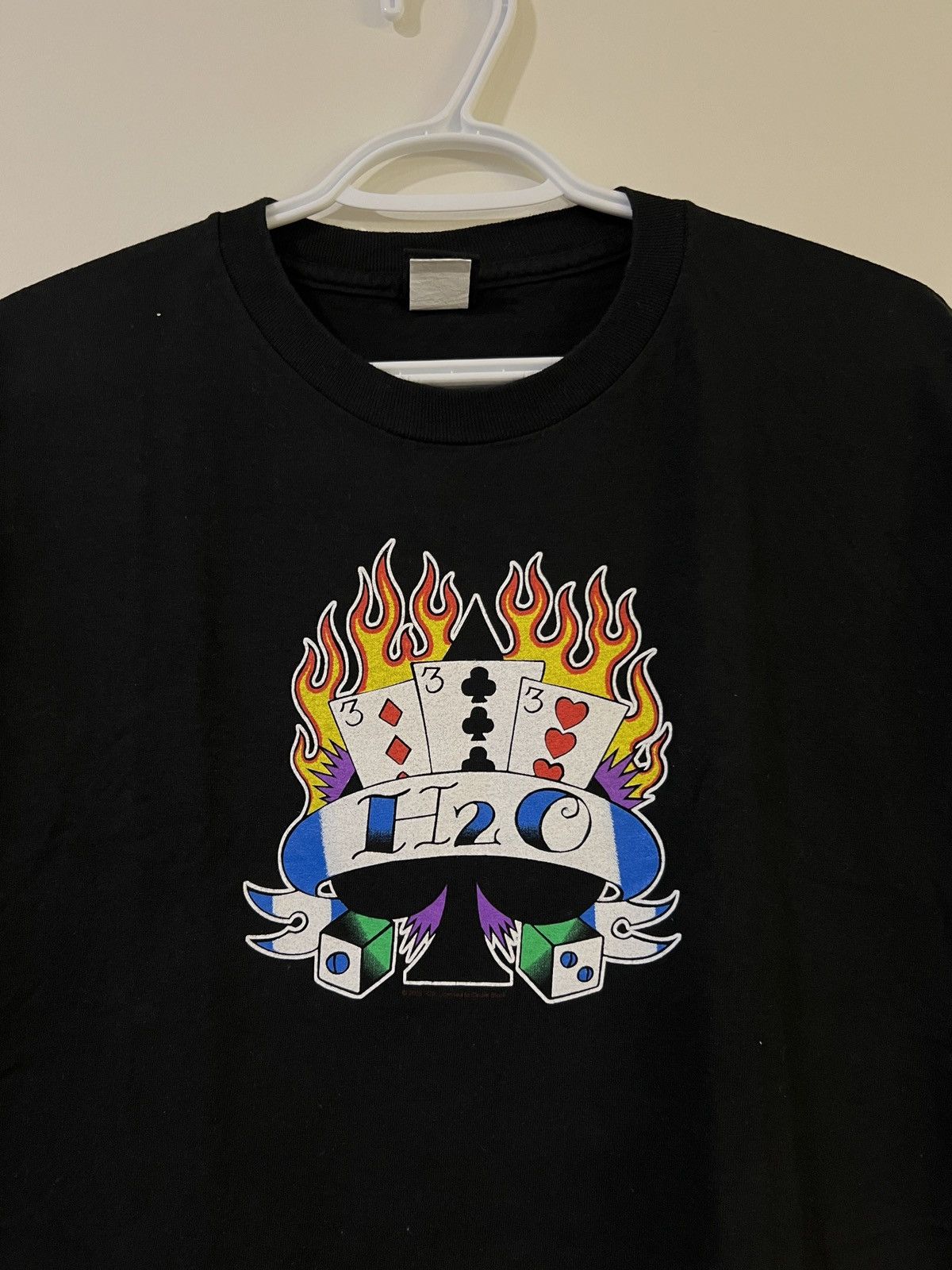 Band Tees × Vintage Vintage 2005 H2O Flaming Cards Band Tee Size US XL / EU 56 / 4 - 2 Thumbnail