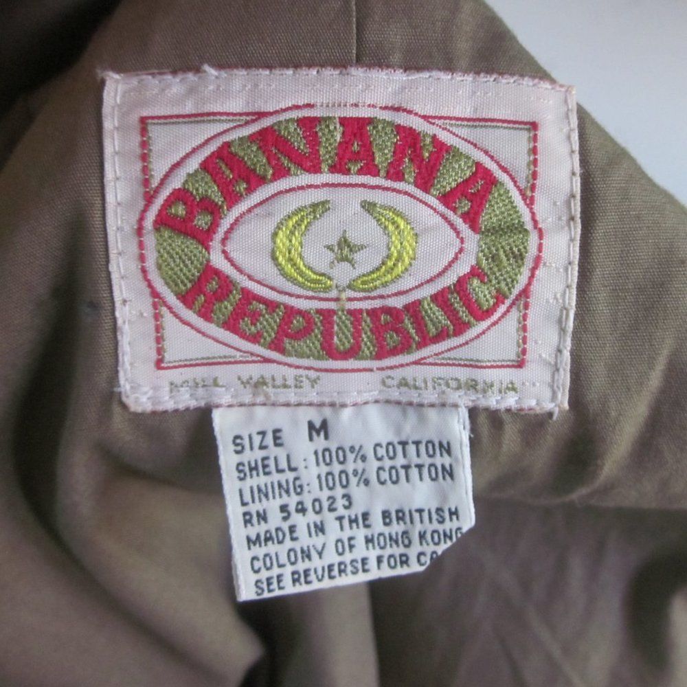 Banana Republic VINTAGE Late 70's Banana Republic Cotton Travel Trench Coat Size M / US 6-8 / IT 42-44 - 3 Thumbnail