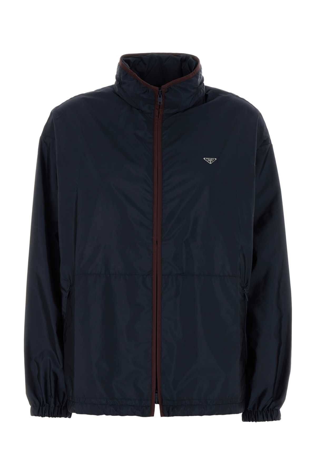 Prada Navy Blue Re-Nylon Windbreaker Size M / US 6-8 / IT 42-44 - 1 Thumbnail