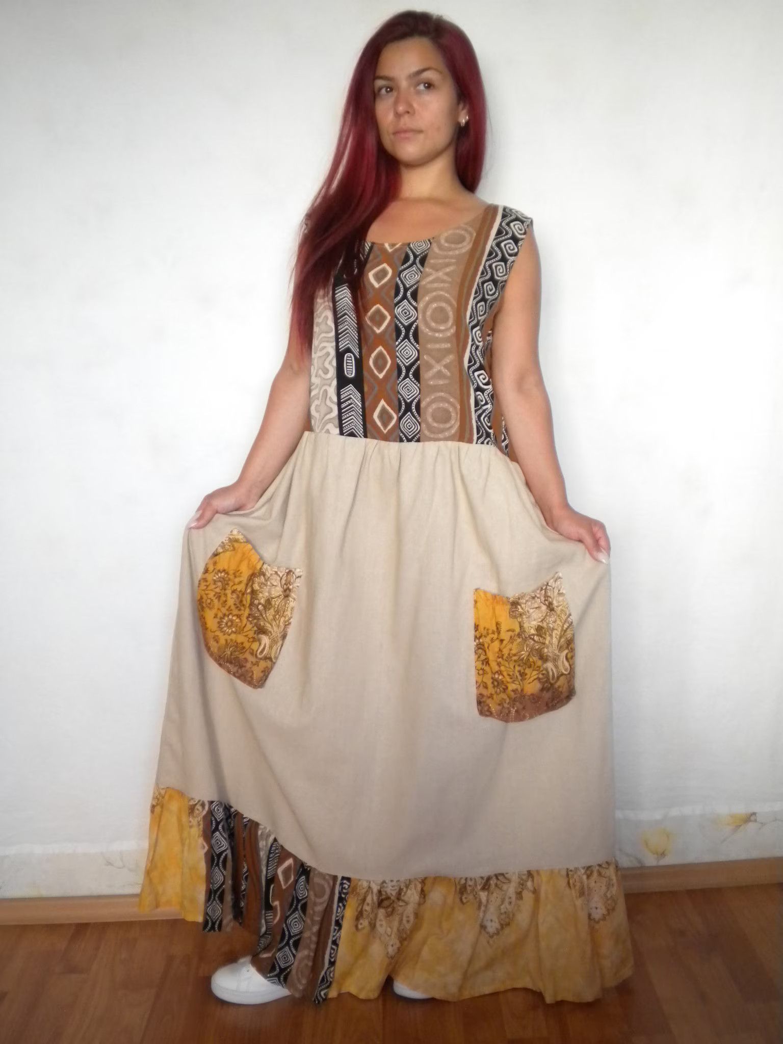 Other Vintage cottage chic maxi summer caftan dress boho rustic Size XXL / US 16-18 / IT 52-54 - 5 Thumbnail
