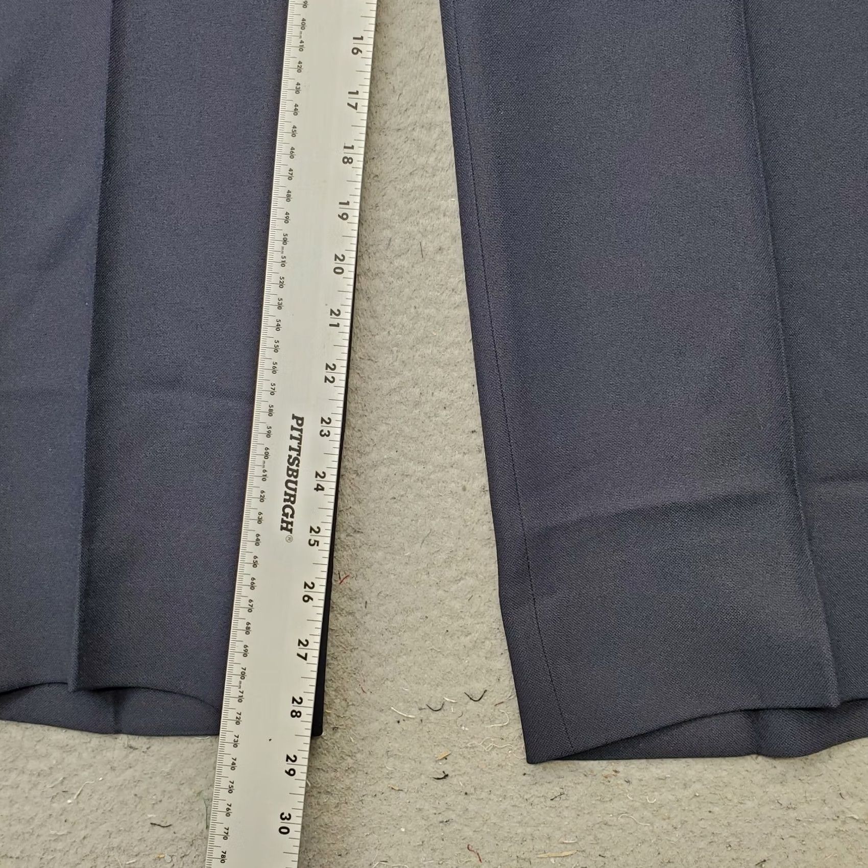 Vintage Oakton Mens Dress Pants Navy 42R Flat Front Classic Stretch Formal Trousers Size 42R - 4 Thumbnail