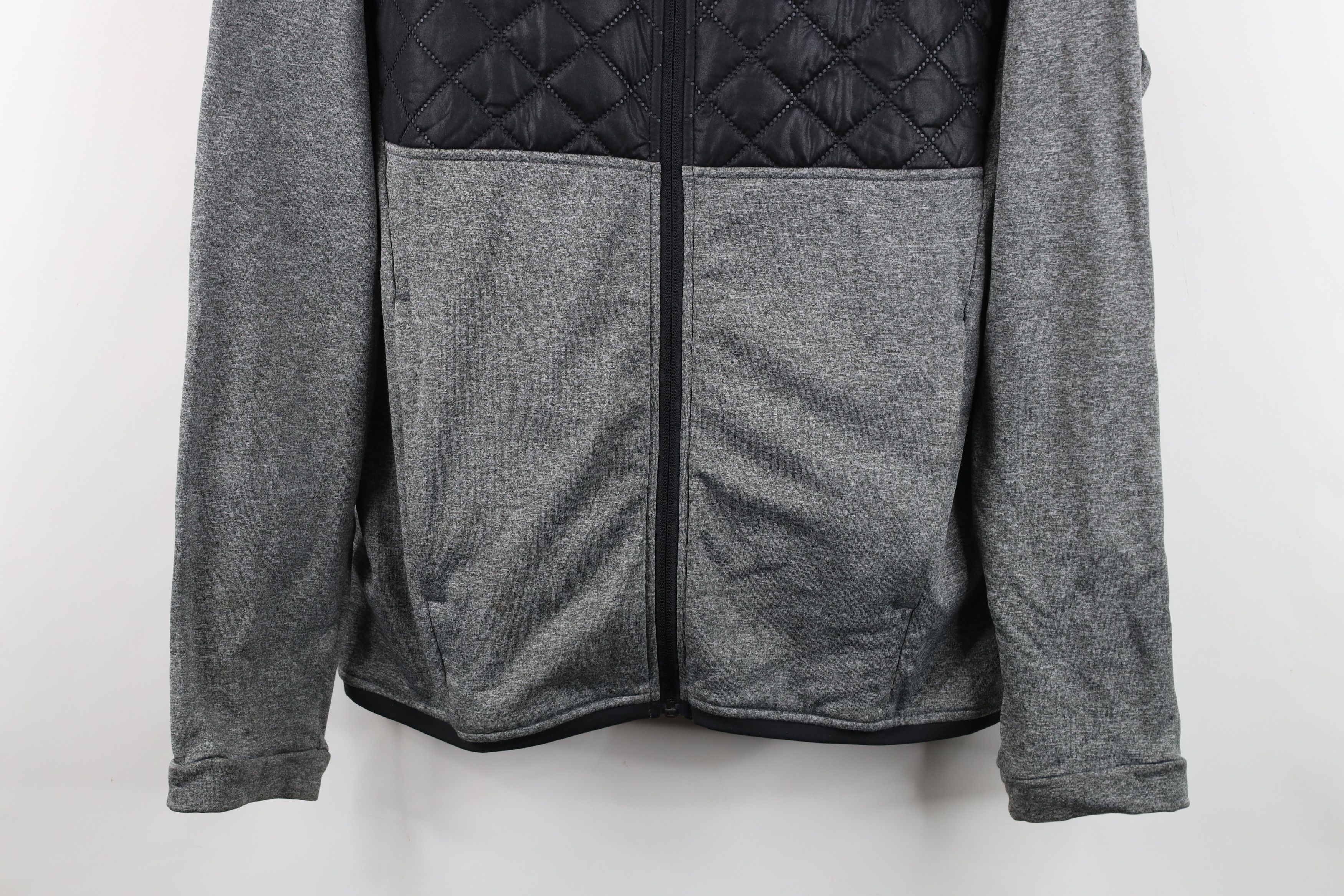 Adidas Adidas Quilted Full Zip Knit Golf Jacket Heather Gray Size US M / EU 48-50 / 2 - 3 Thumbnail