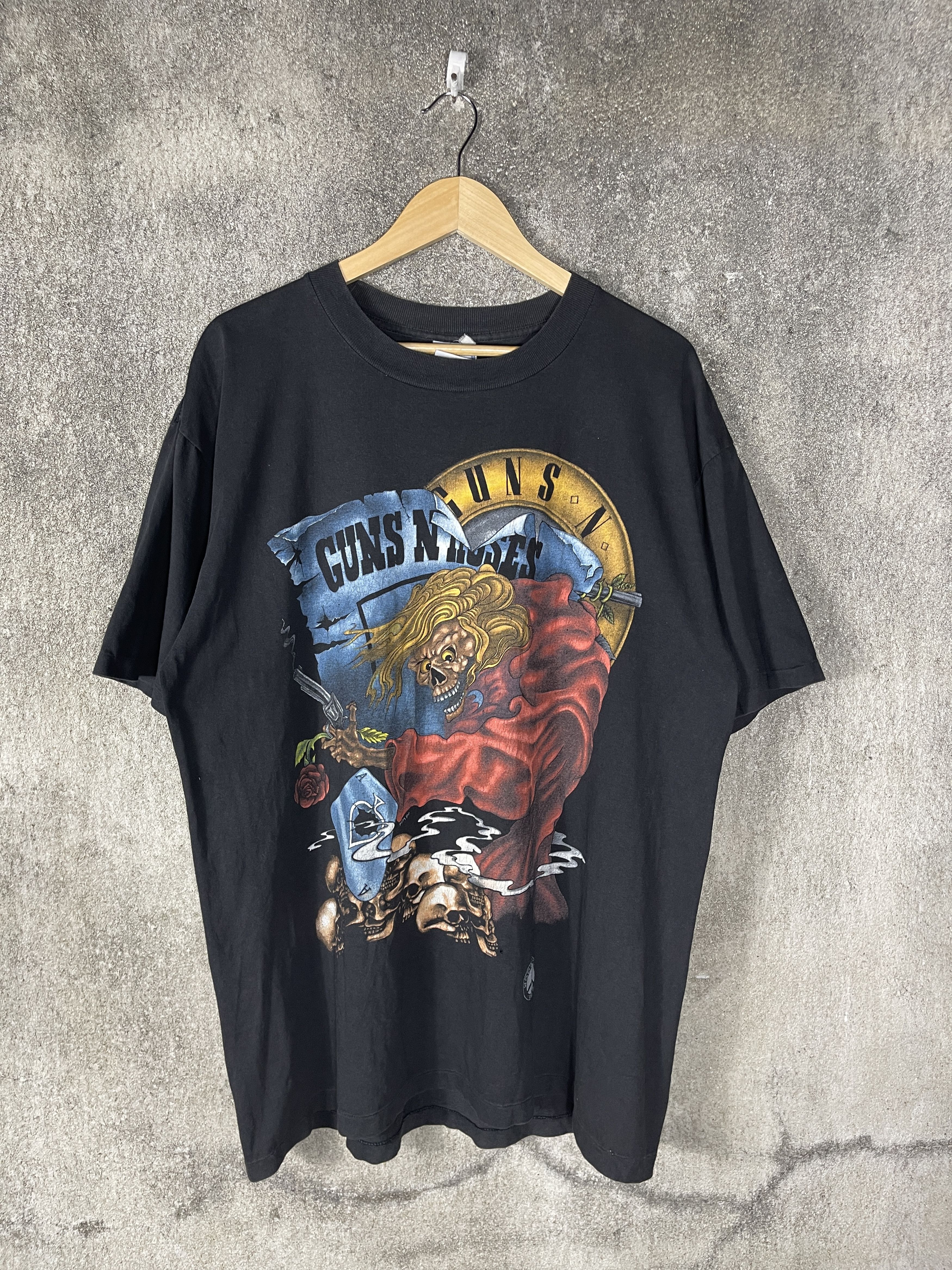 Guns N' Roses Vintage 90s Thrashed🔥Guns N Roses x Woodstock🔥Full Print Tee Size US L / EU 52-54 / 3 - 1 Thumbnail