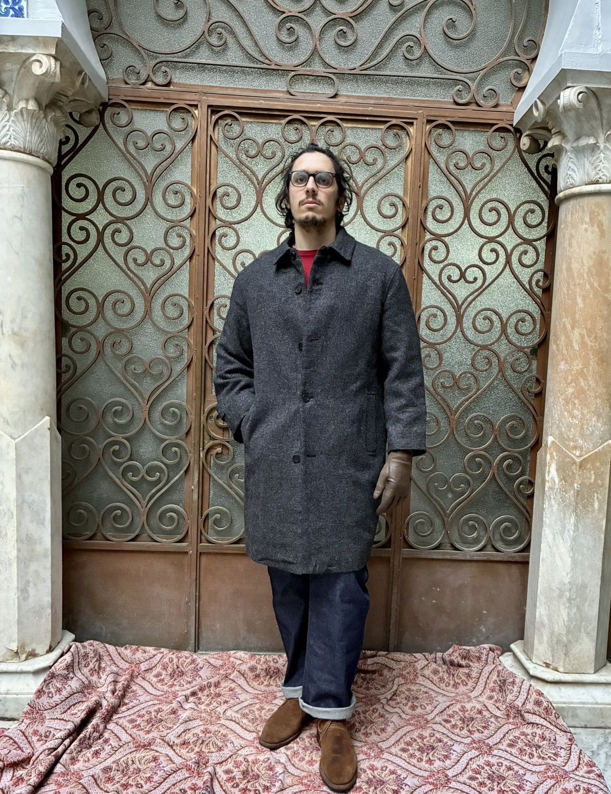 Versace VERSACE CLASSIC V2 PURE WOOL CHARCOAL WOOL LINED COAT Size US M / EU 48-50 / 2 - 2 Thumbnail