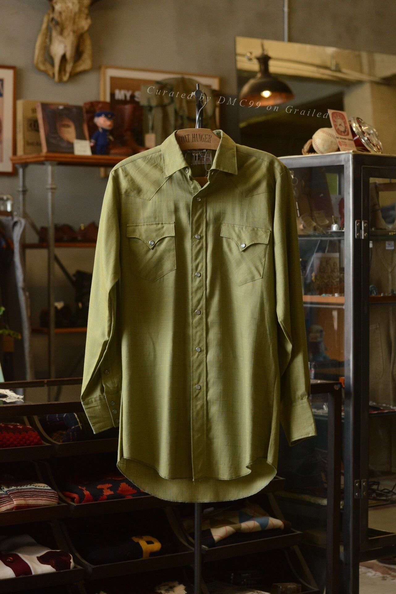 Vintage 1970s Diagonal Plaid Pearl Button Western Shirt Size US M / EU 48-50 / 2 - 1 Thumbnail