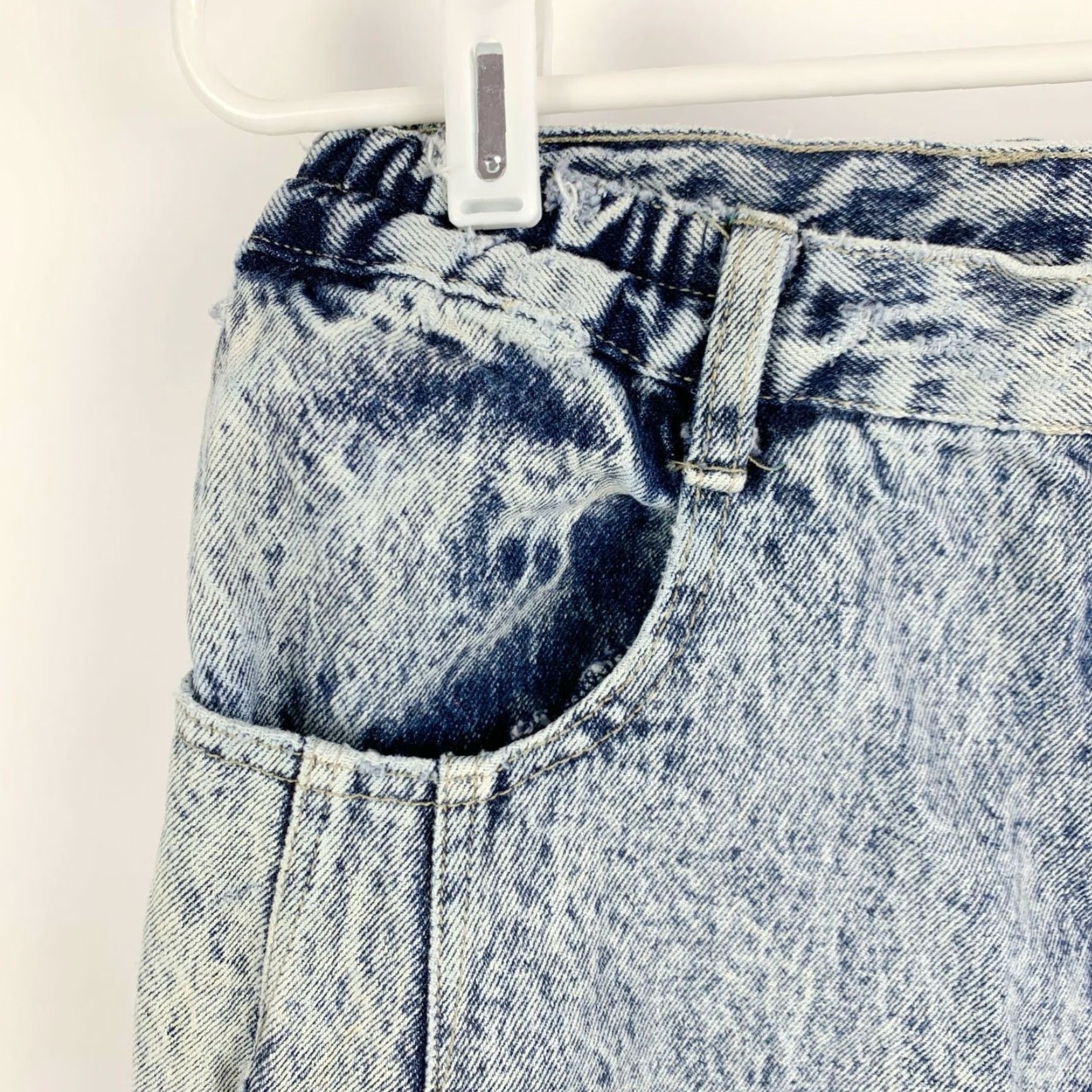 Vintage VINTAGE Gitano Acid Wash Tapered Mom Jeans Destroyed Grunge 12 Short 1990s Blue Cotton Womens Jeans Gitano Short 12 Womens Size 34" / US 12 / IT 48 - 2 Thumbnail