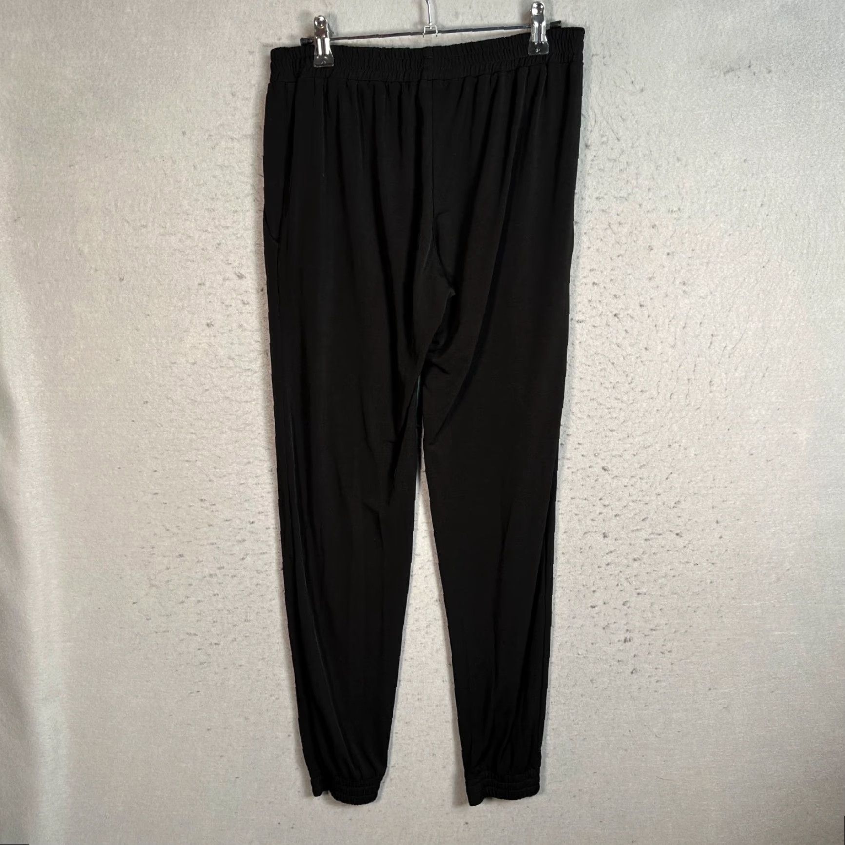 Vintage Veronica M Womens Pants Jogger Black Elastic Waist Mid Rise Inseam 28 in Tapered Size M Size 32" / US 10 / IT 46 - 2 Thumbnail