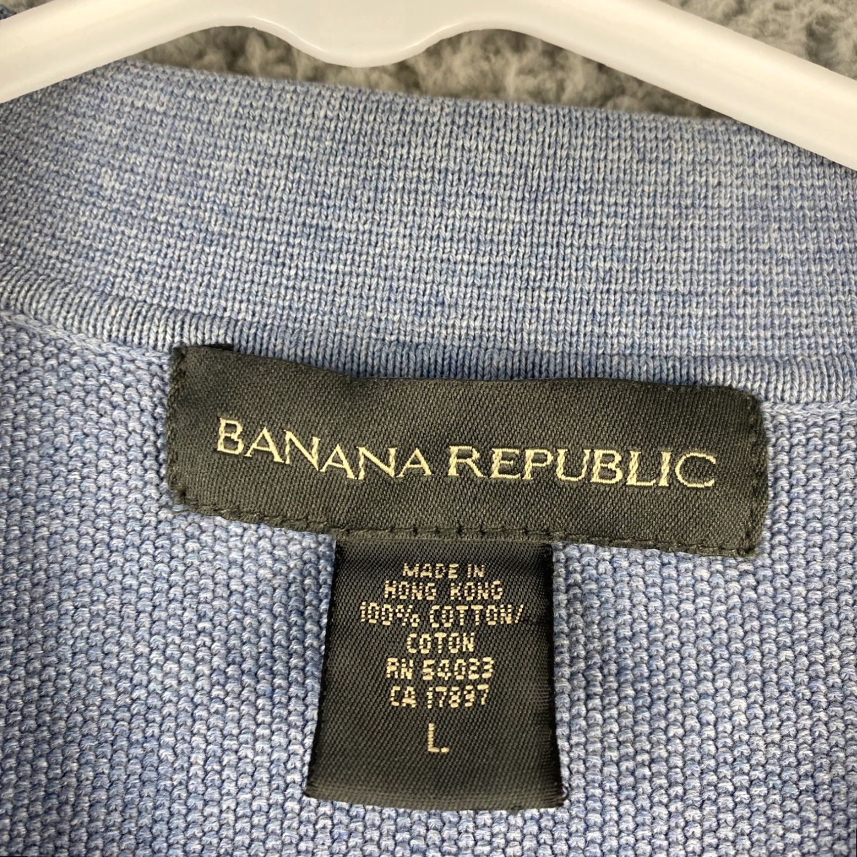 Banana Republic Banana Republic Polo Shirt Womens Large Light Blue Short Sleeve Casual Workwear Size L / US 10 / IT 46 - 3 Thumbnail