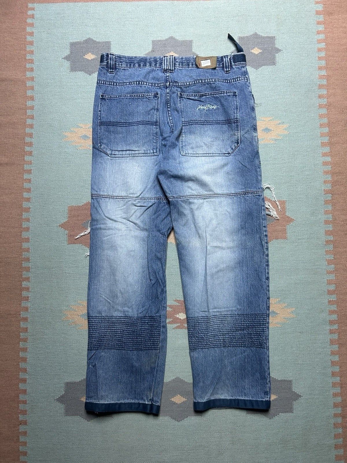 Vintage y2k baggy jeans Johnny blaze distressed wide patched 38x32 Size US 38 / EU 54 - 7 Thumbnail