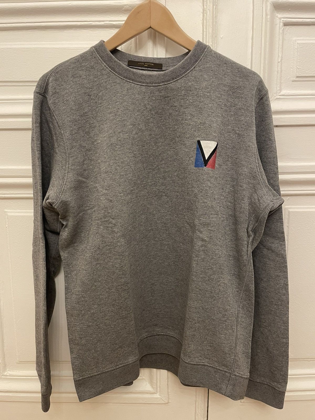 image of Louis Vuitton Staple Sweatshirt in Grey, Men's (Size Medium)