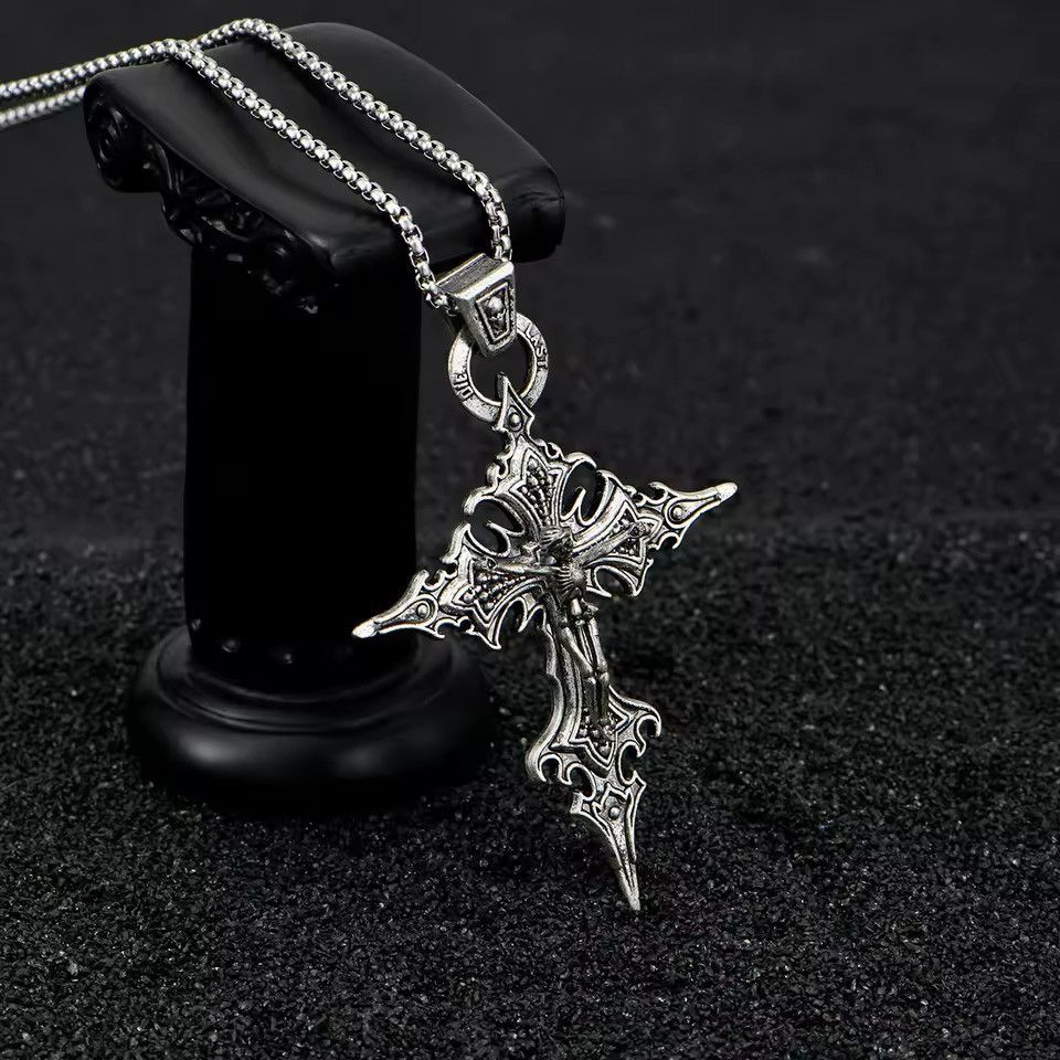 Japanese Brand Gothic Skeleton Cross Necklace Chain Size ONE SIZE - 6 Thumbnail