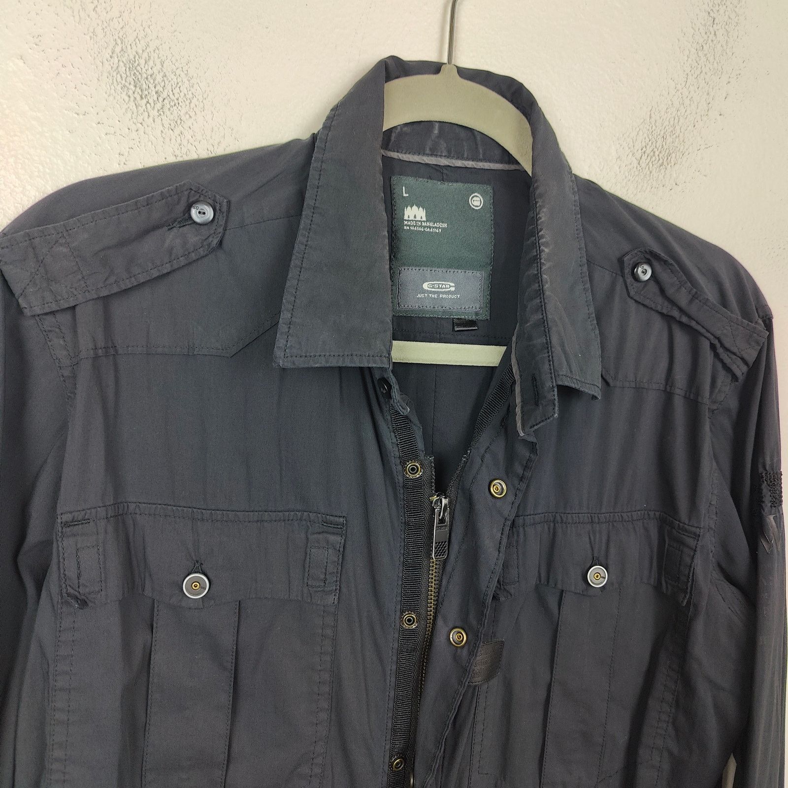 G-Star G-Star Raw Gould Comfort Shirt Mens Large Navy Blue Size US L / EU 52-54 / 3 - 2 Thumbnail