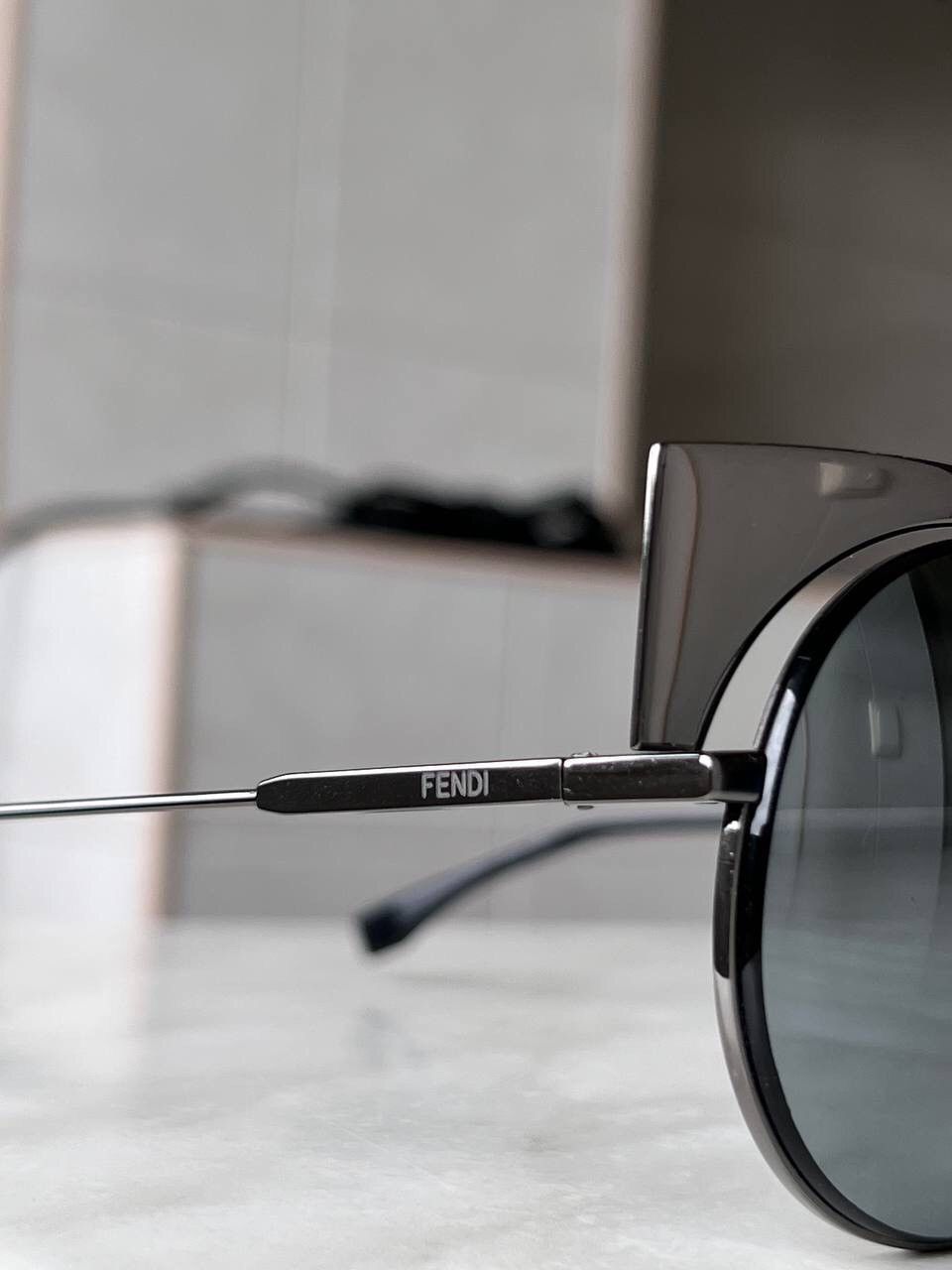 Fendi Fendi FF0177/S Cat Eye Gray Metal Frame sunglasses eyewear Size ONE SIZE - 3 Thumbnail