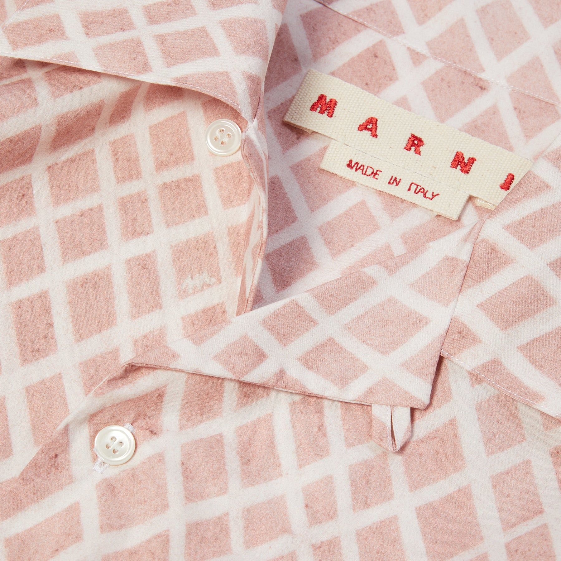 Marni MARNI Printed Cotton Bowling Shirt Antique Rose Size US M / EU 48-50 / 2 - 3 Thumbnail