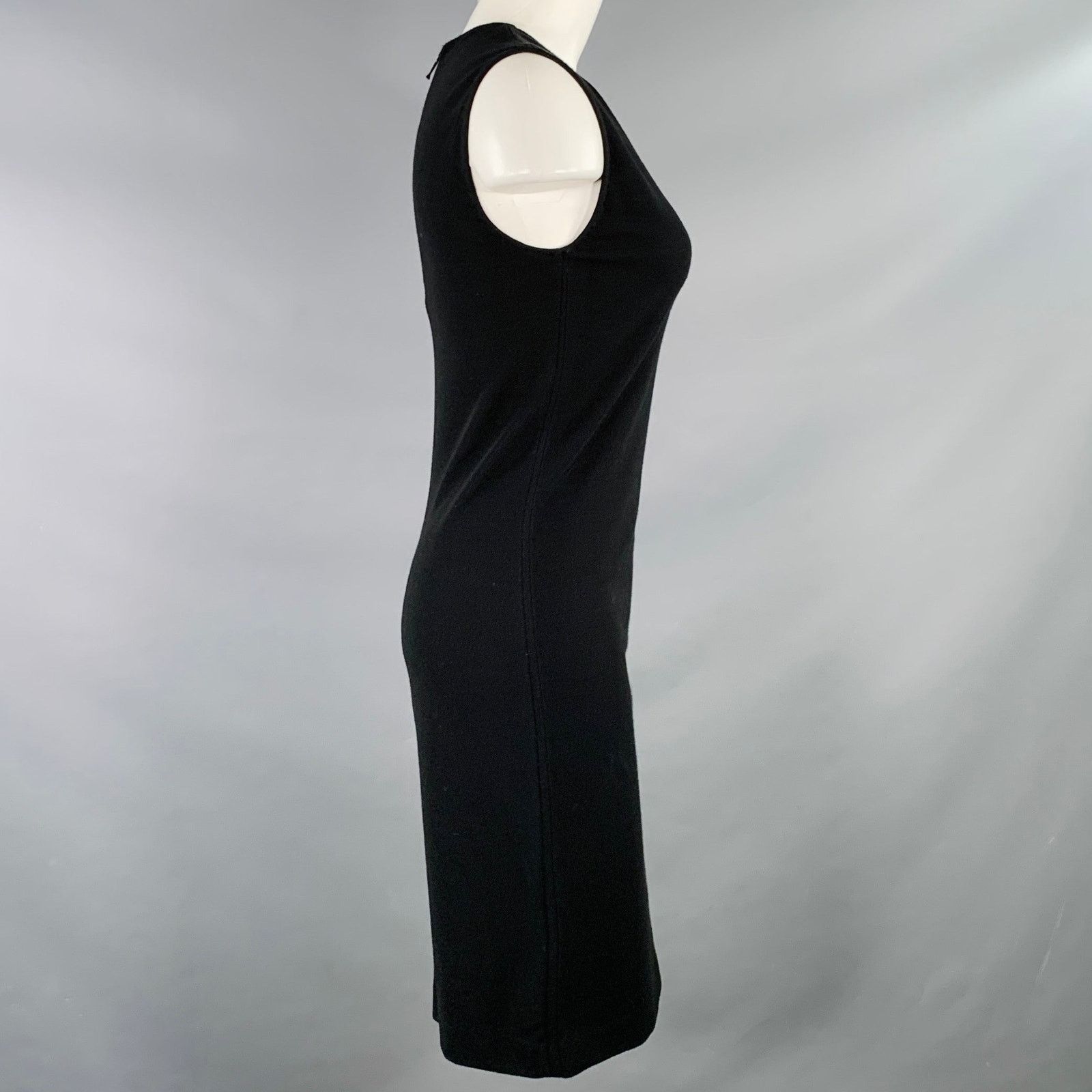 Vince VINCE Size XS Black Viscose Blend Sleeveless Midi Dress Size XS / US 0-2 / IT 36-38 - 2 Thumbnail