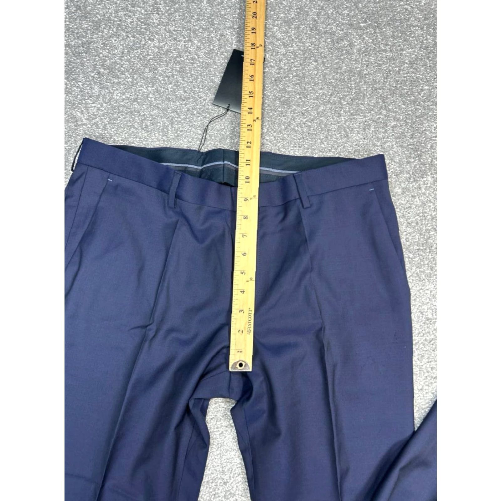 Hugo Boss Hugo Boss Dress Pants Mens 34 Blue Virgin Wool Low Rise Straight Leg Business Size US 34 / EU 50 - 4 Thumbnail