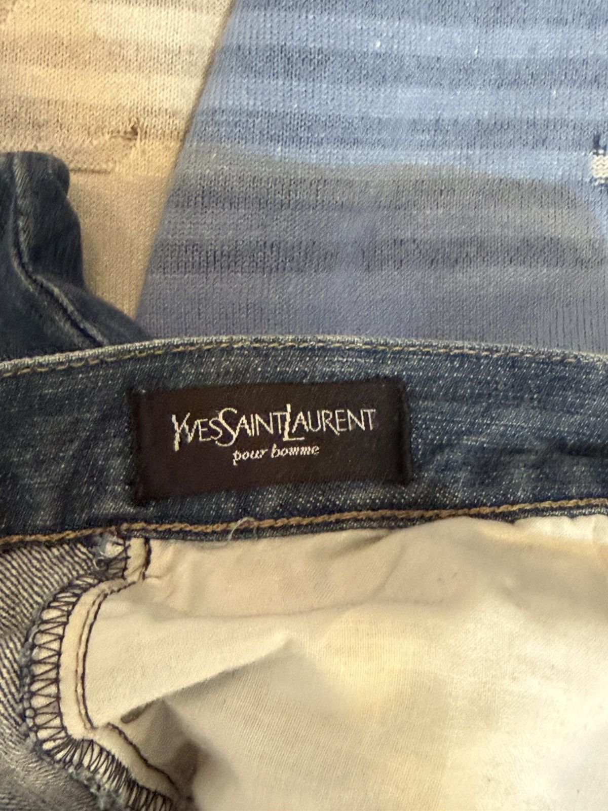 Yves Saint Laurent 34x30 YSL Jeans Denim Pants Indigo Selvedge Vintage Yves Size US 34 / EU 50 - 10 Thumbnail