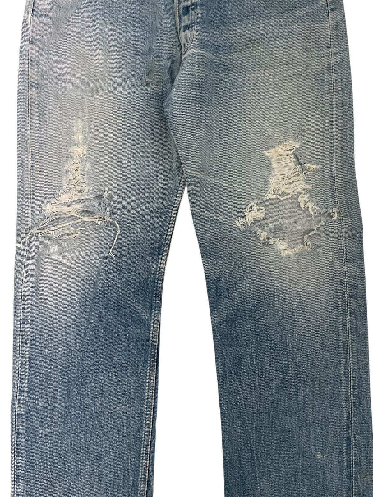 Levi's × Vintage Vintage 90s Levis 501 Grunge Thrashed Jeans Size US 36 / EU 52 - 3 Thumbnail
