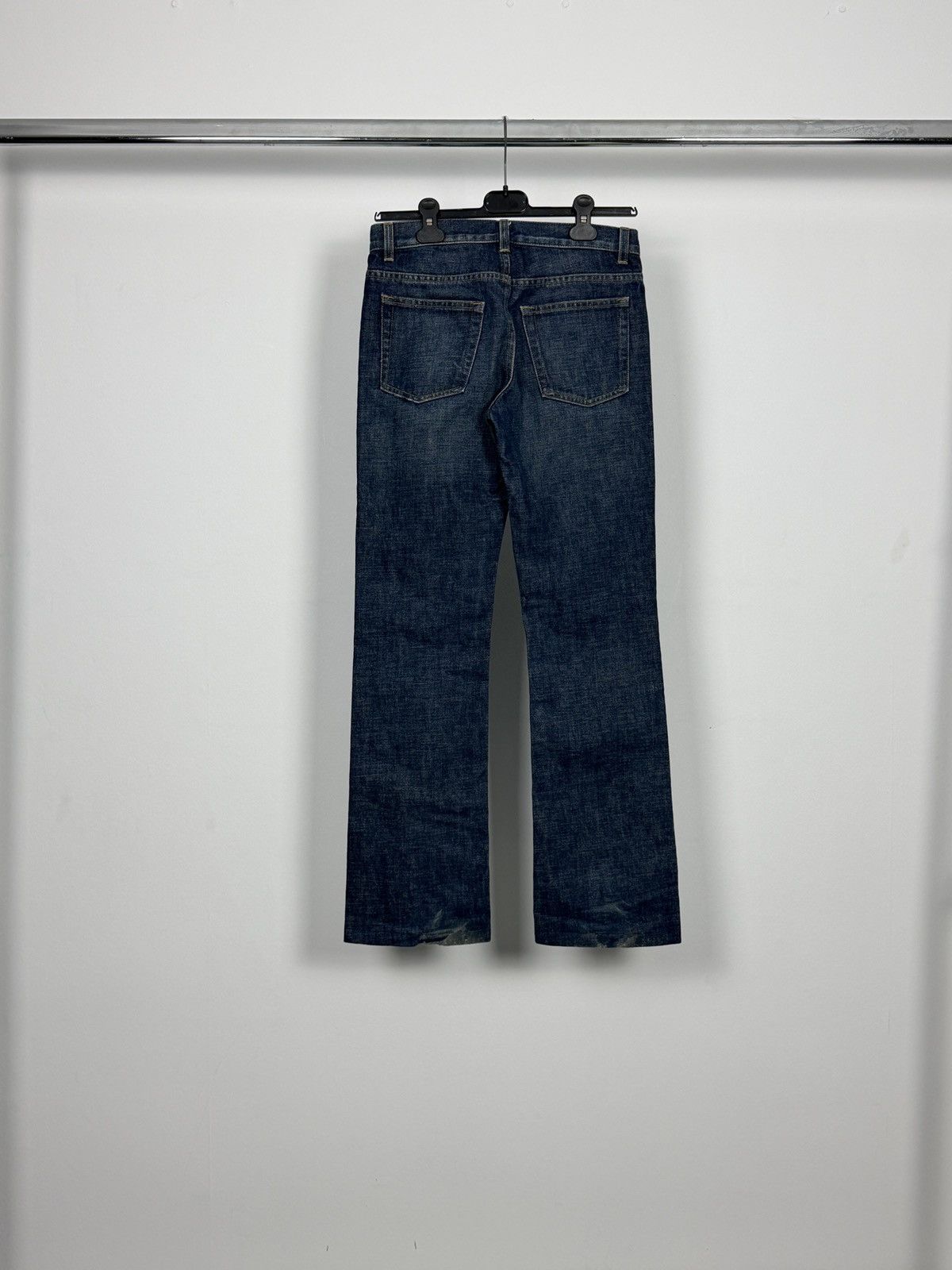 Helmut Lang Helmut Lang 2000’s Overdyed Low Waist Bootcut Denim Jeans Size 25" / US 0 / IT 36 - 5 Thumbnail