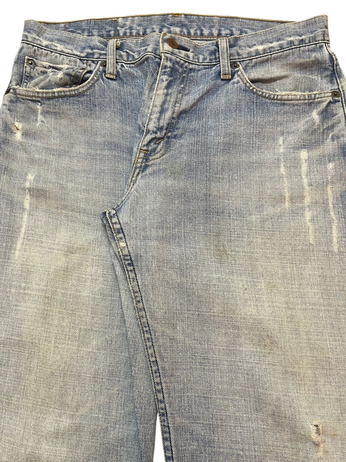 Levi's Vintage 90s Levis Blue Faded Wash Distress Baggy Jeans Size US 32 / EU 48 - 4 Thumbnail