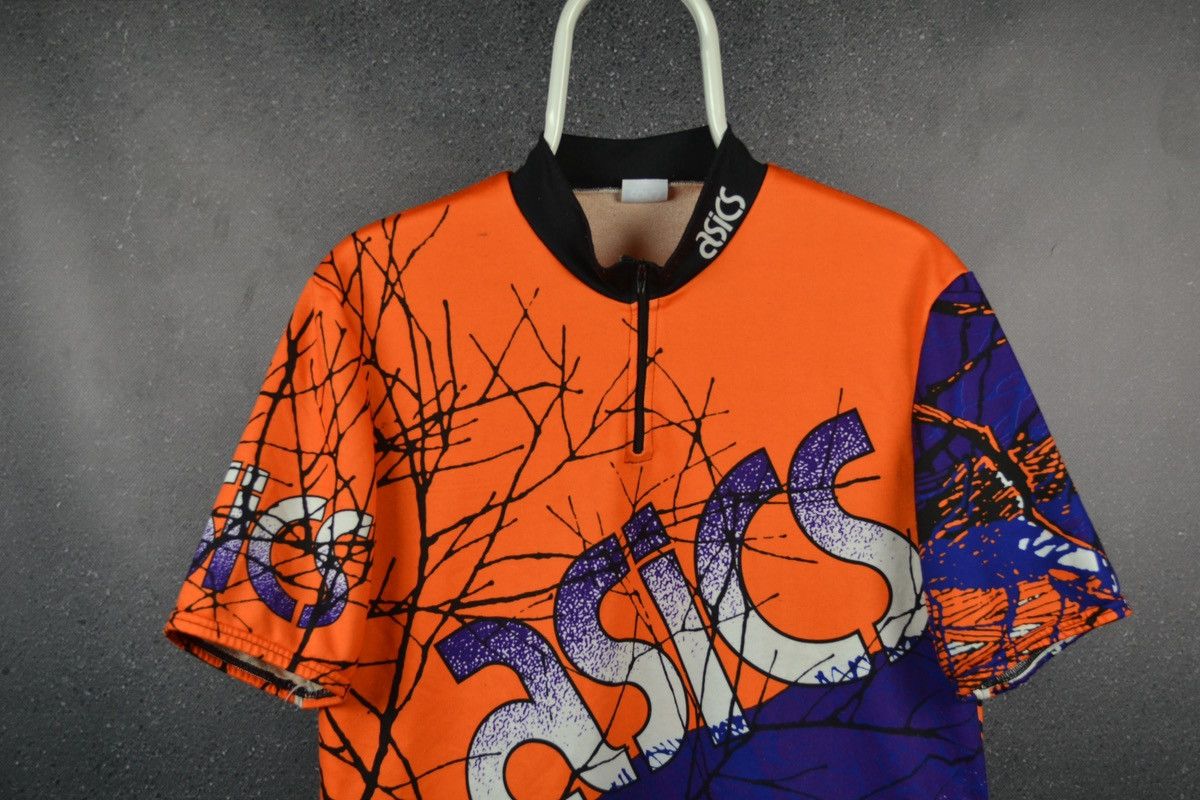 Asics Vintage ASICS cycling jersey top tee Size US XL / EU 56 / 4 - 3 Thumbnail
