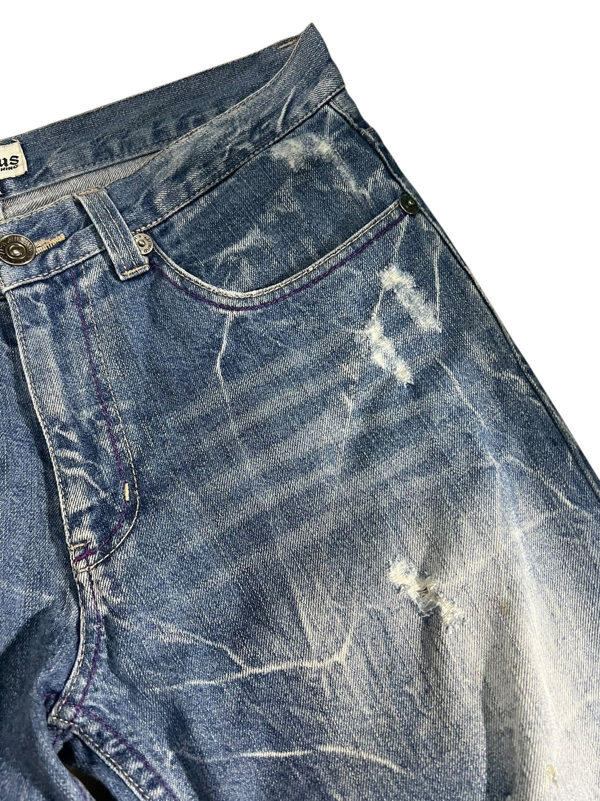 If Six Was Nine Flare Jean Nylaus Clothing Distress Claw Faded Super Rare🔥 Size US 33 - 10 Thumbnail