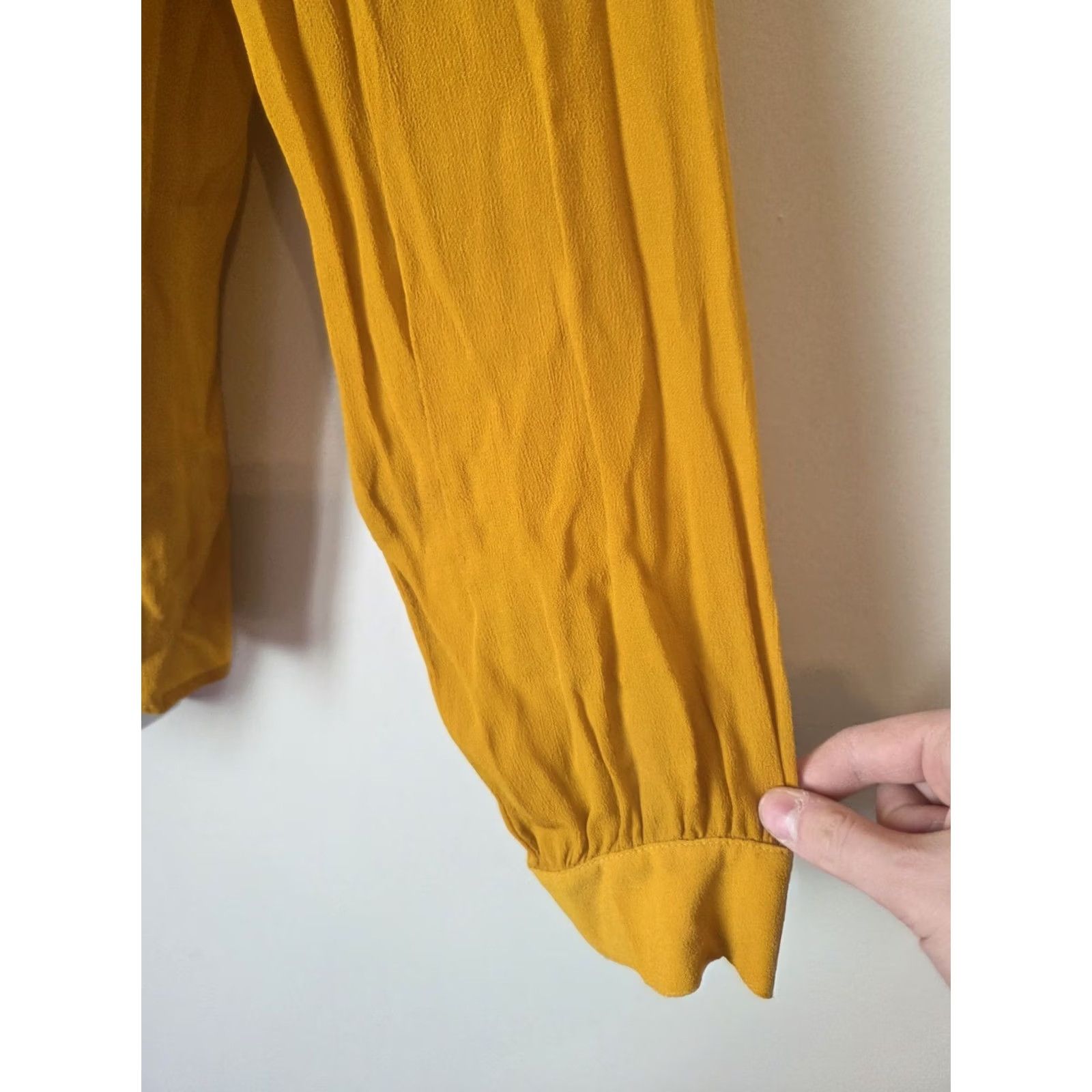 Vintage Vintage Carole Little Shirt 16 Mustard Yellow Button Up Top 80s Size XXL / US 16-18 / IT 52-54 - 4 Thumbnail