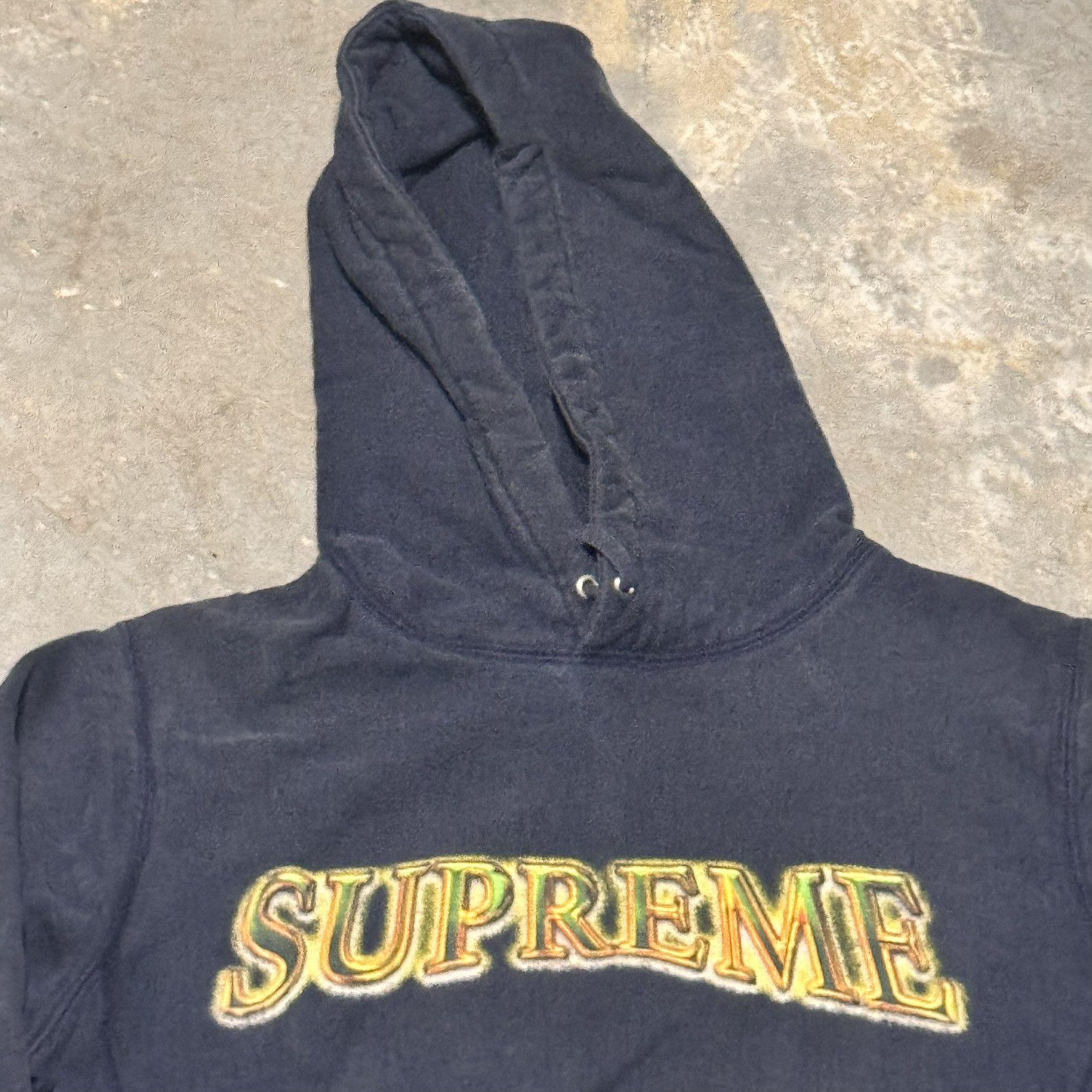 Supreme Supreme Metallic Navy Hoodie Big Logo Size Medium Size US S / EU 44-46 / 1 - 2 Thumbnail