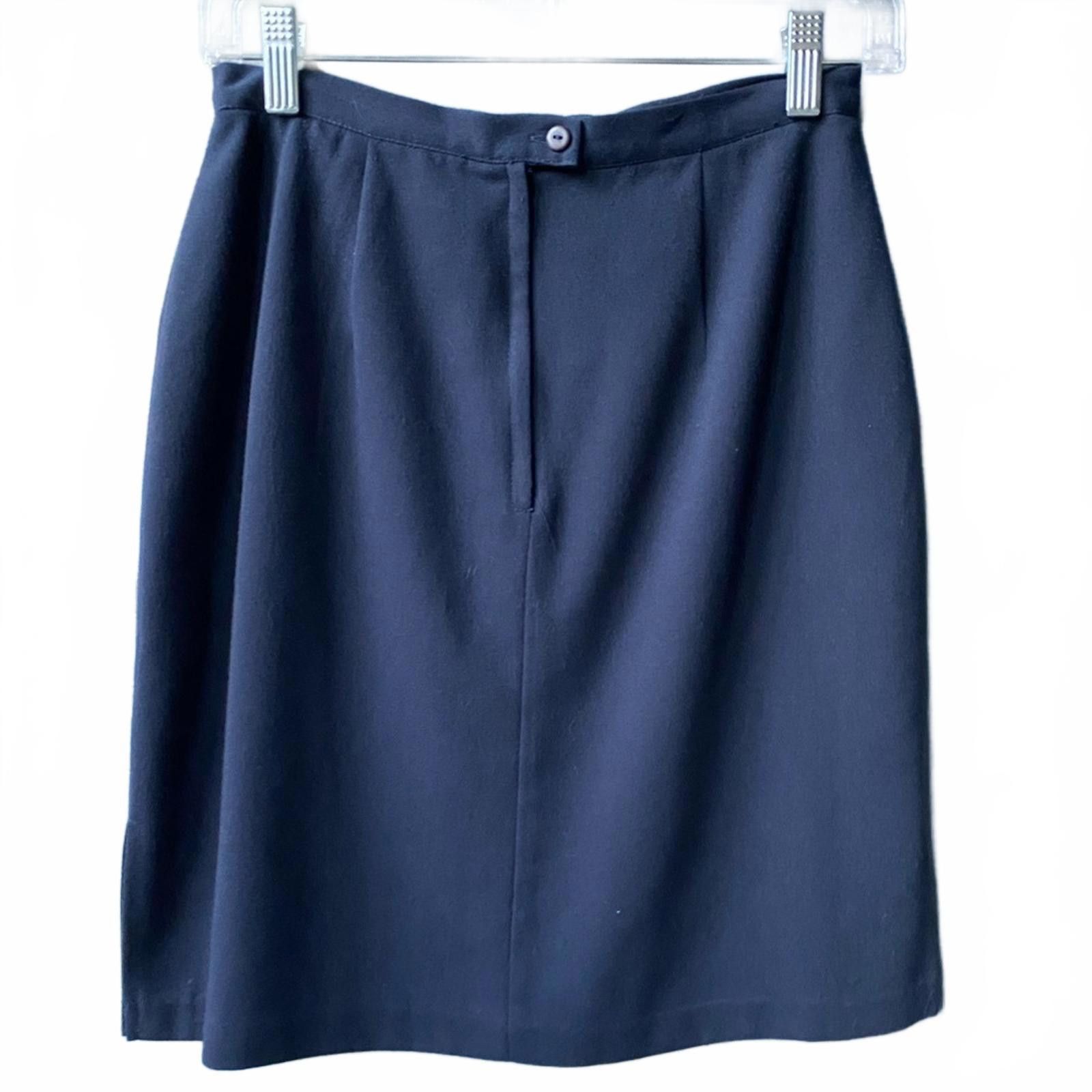 Other Vintage Paul Harris Navy Pencil Skirt Size 6 Small Classic Size 28" / US 6 / IT 42 - 5 Thumbnail