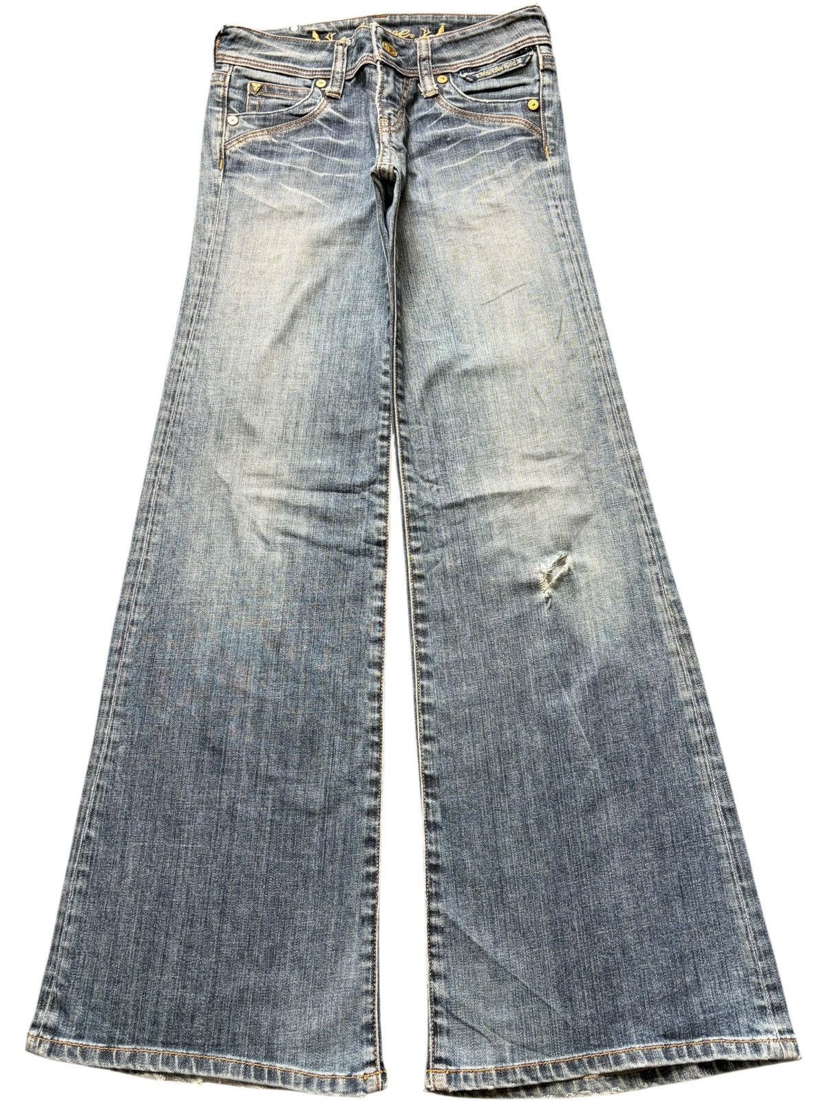 Diesel Vintage Japanese Brand Distress Low Rise Flare Jeans Size 28" / US 6 / IT 42 - 1 Thumbnail