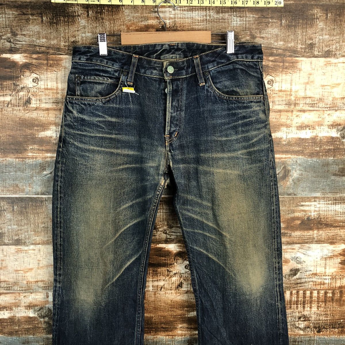 HOLLYWOOD RANCH MARKET DLL HRM Hollywood Ranch Market Blue Denim jeans Pants #C131 Size US 33 - 4 Thumbnail