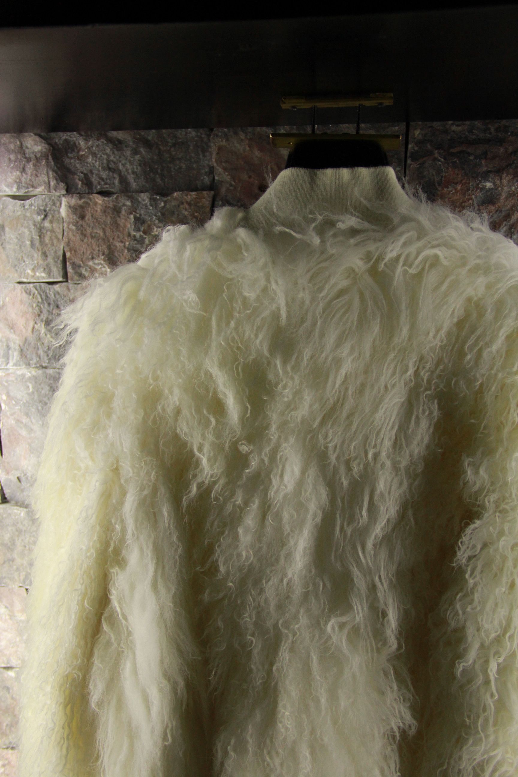 Isaac Sellam Experience White Reversible Alpaca Bomber with Shearling Size US XXS / EU 40 - 6 Thumbnail